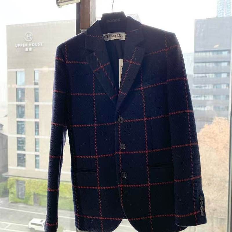 Dior Dior Checked Wool Blazer Size 34 Size XS / US 0-2 / IT 36-38 - 1 Thumbnail