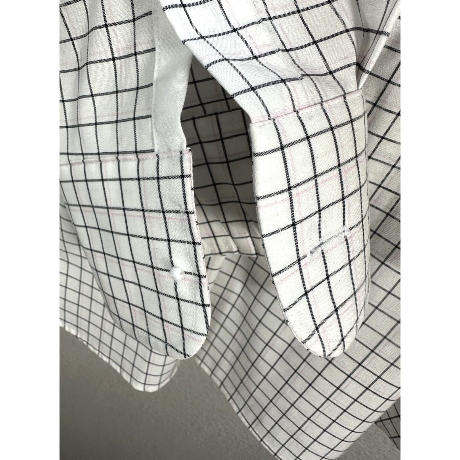 J.Crew J.Crew Ludlow Dress Shirt White Pink Checkered - Mens, Size 17.5, Classic Fit, Long Sleeve, Button Up, Cotton, Regular Size 48R - 7 Thumbnail