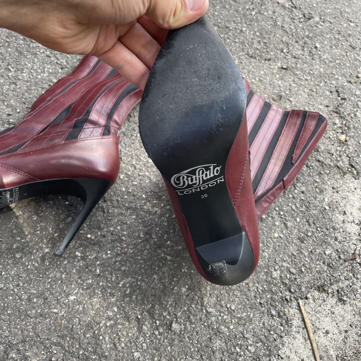 Buffalo London BUFFALO 90s LEATHER HEELS VINTAGE AVANT GARDE BOOTS Size US 6 / IT 36 - 2 Thumbnail