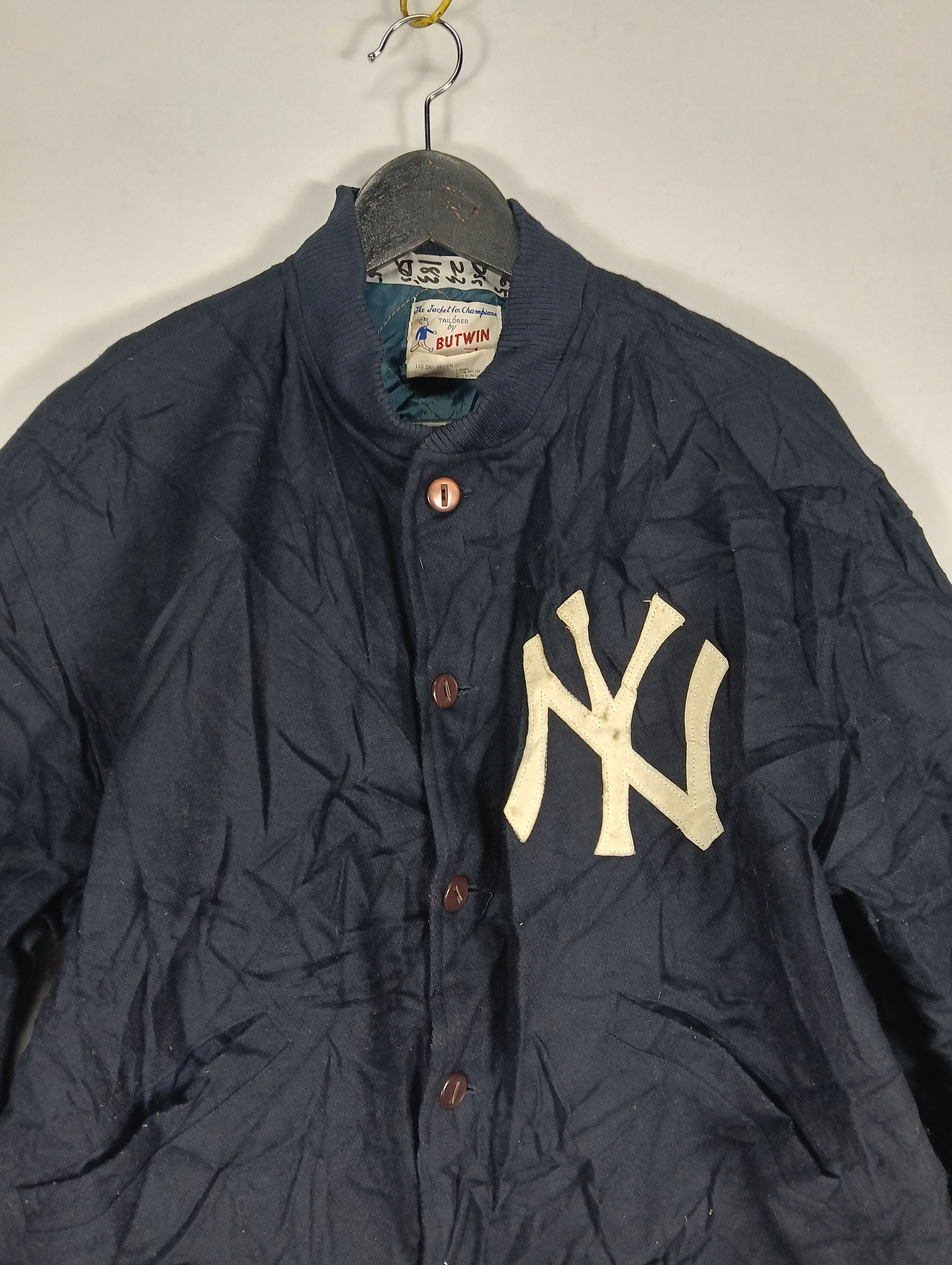 Vintage BUTWIN JACKET 60-70s NY MLB NEW YORK YANKEES BIG LOGO RARE Size US XXL / EU 58 / 5 - 5 Thumbnail