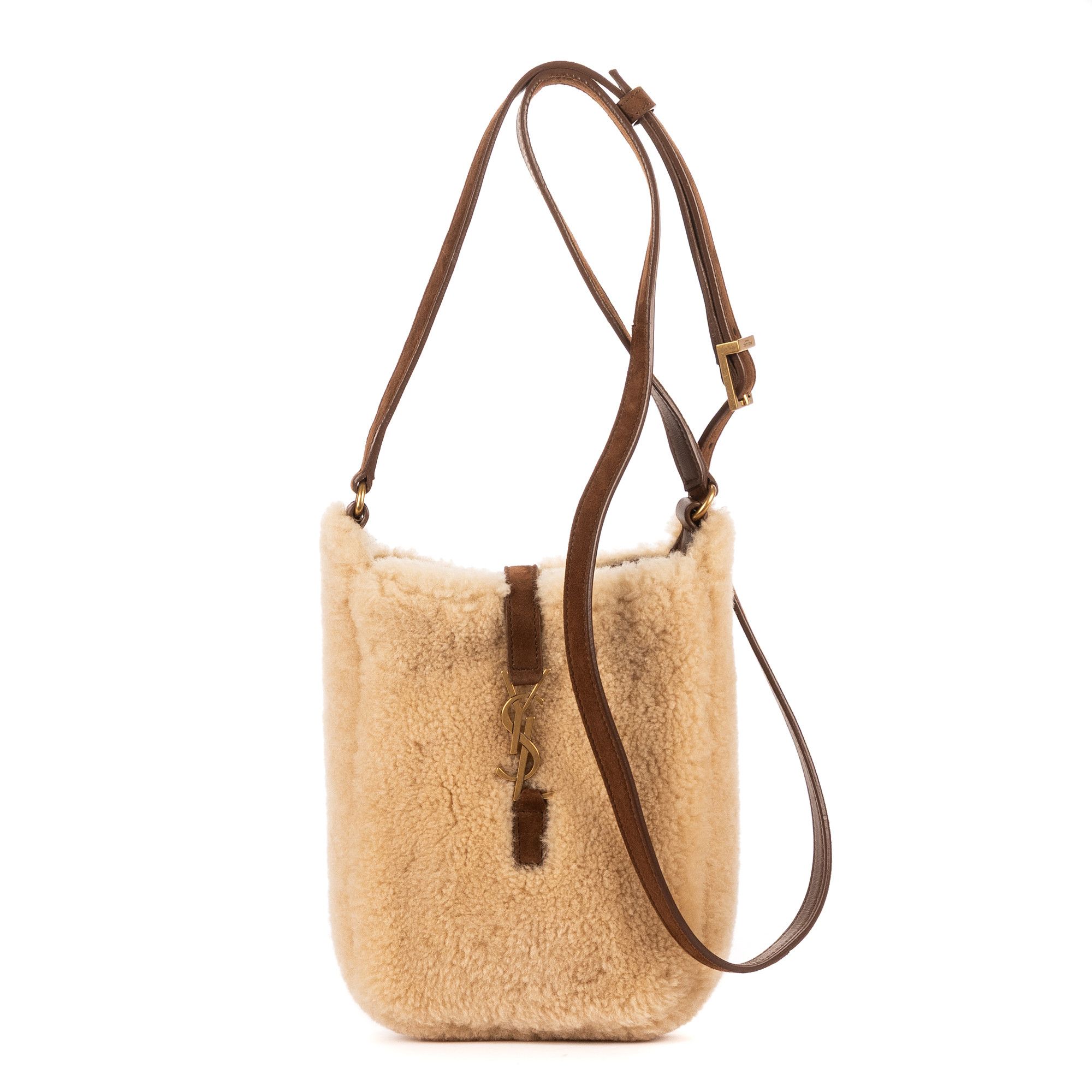 Yves Saint Laurent 5 à 7 Shearling Bucket Mini Size ONE SIZE - 1 Thumbnail
