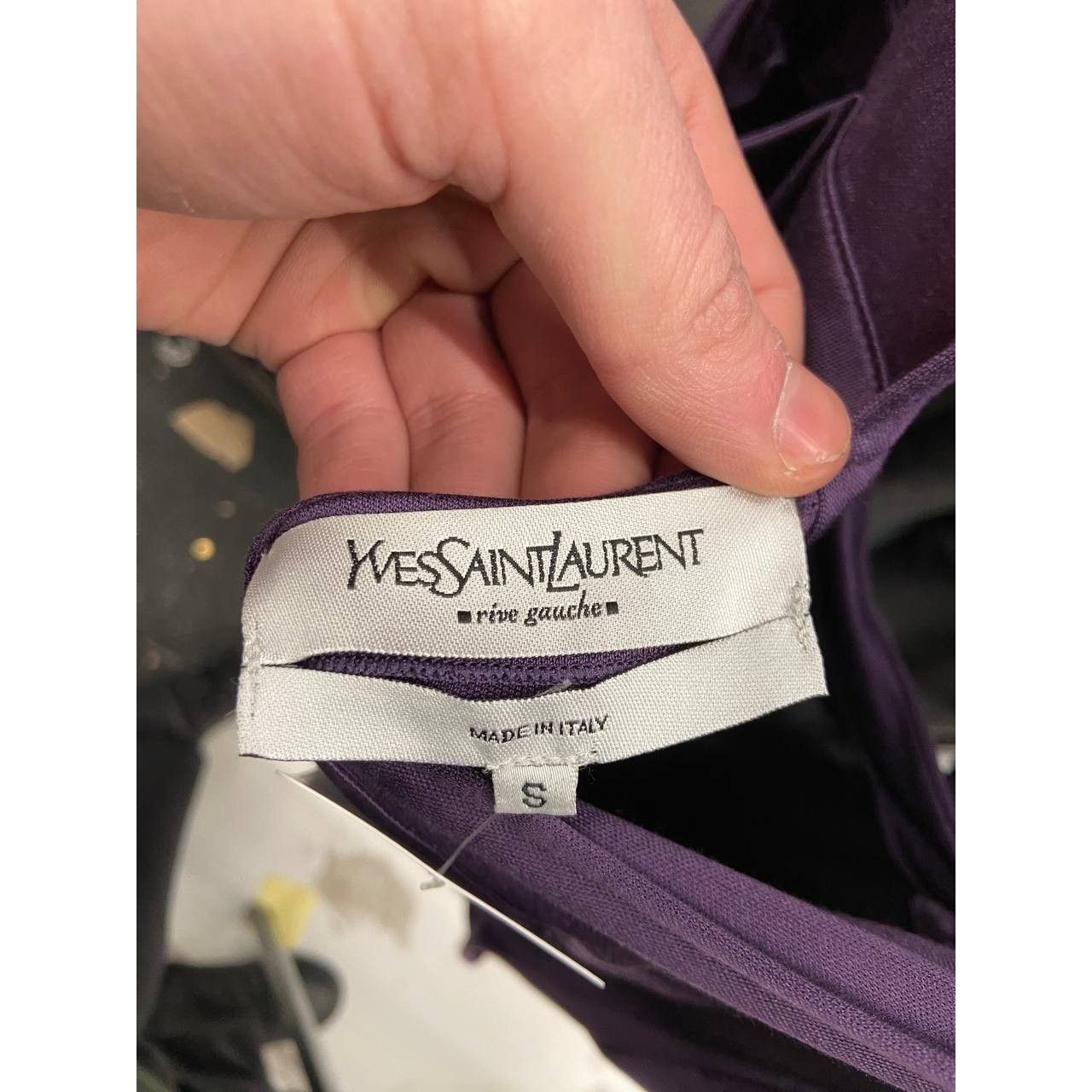 Yves Saint Laurent Saint Laurent Violet 100% Silk Belted Dress - Size S Size S / US 4 / IT 40 - 5 Thumbnail