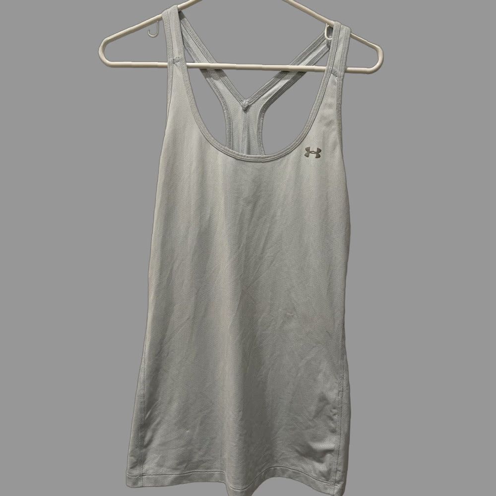 Under Armour Under Armour Women's Light Blue Gray Dri-Fit Polyester Racerback Tank Top S Small Under Armour Lightweight Size S / US 4 / IT 40 - 1 Thumbnail