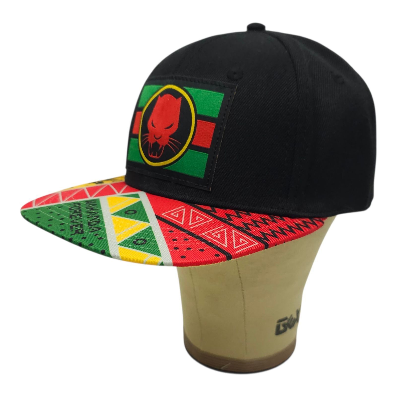 Marvel Comics Wakanda Forever Black Panther Mesh Snapback Cap Flat Brim Size ONE SIZE - 2 Thumbnail