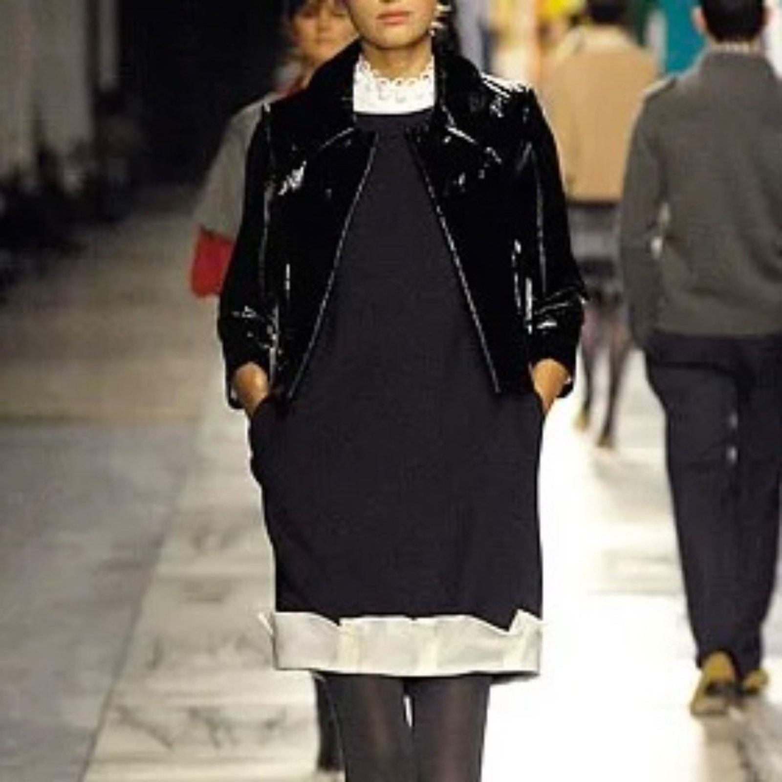 3.1 Phillip Lim 3.1 Phillip Lim Navy Blue Silk Lace Trim Shift Mini Dress Size S / US 4 / IT 40 - 9 Thumbnail