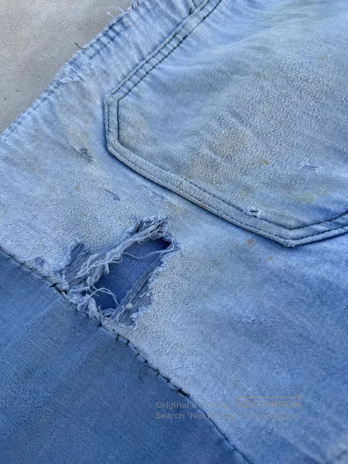 Vintage Vintage 50s French Moleskin Work Pants. Size US 32 / EU 48 - 3 Thumbnail