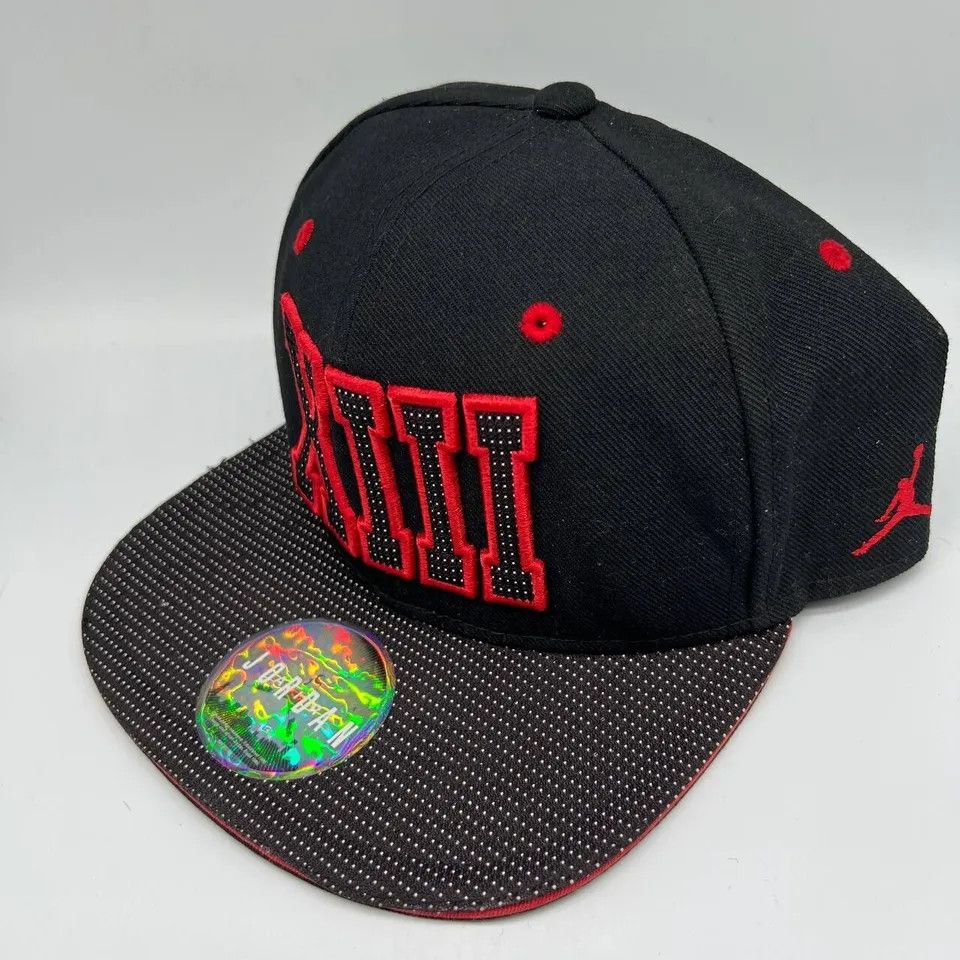 jordan-brand-air-jordan-13-xiii-bred-jumpman-hat-snapback-cap-men-grailed