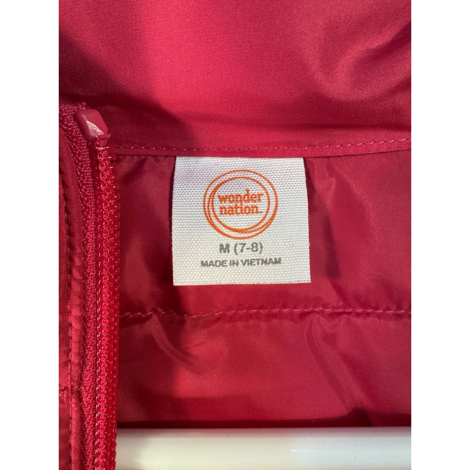 Other Wonder Nation Girls Pink Puffer Puffy Zip Jacket Size M (7-8 Size M / US 6-8 / IT 42-44 - 3 Thumbnail