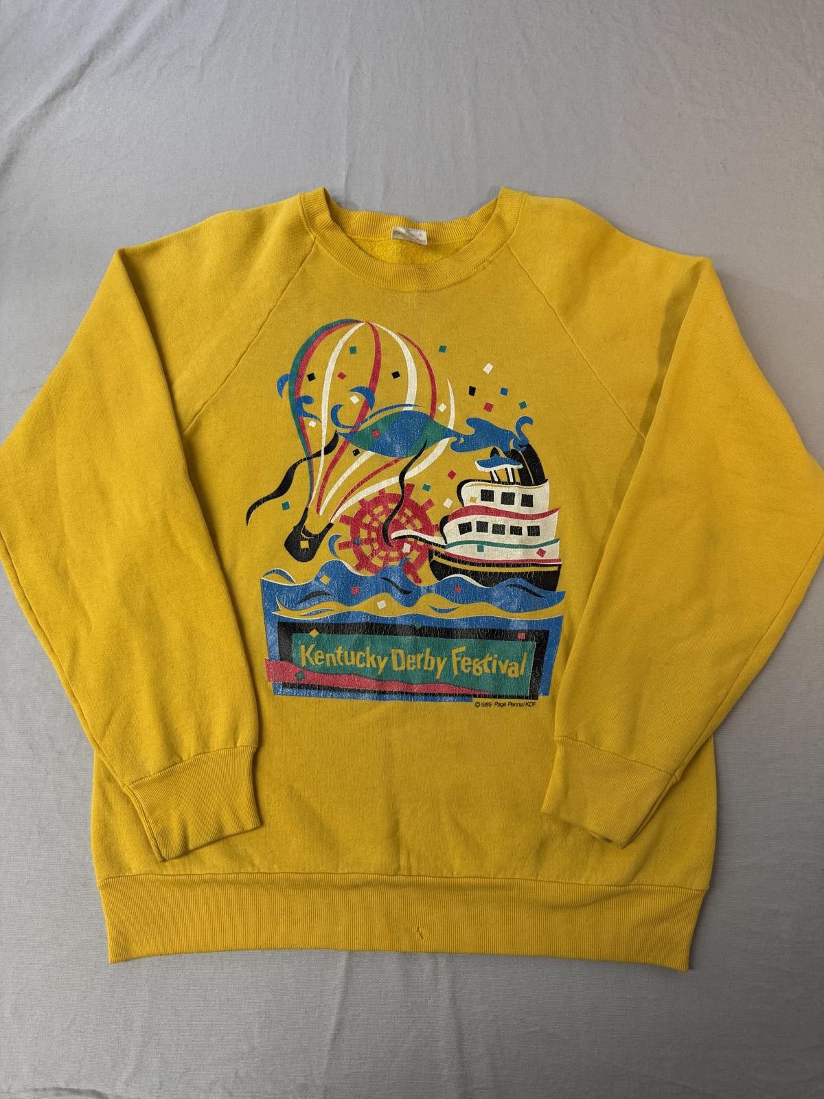 Fruit Of The Loom VTG Kentucky Derby Festival Art Crew Neck 1989 Sweatshirt L Size US L / EU 52-54 / 3 - 1 Thumbnail