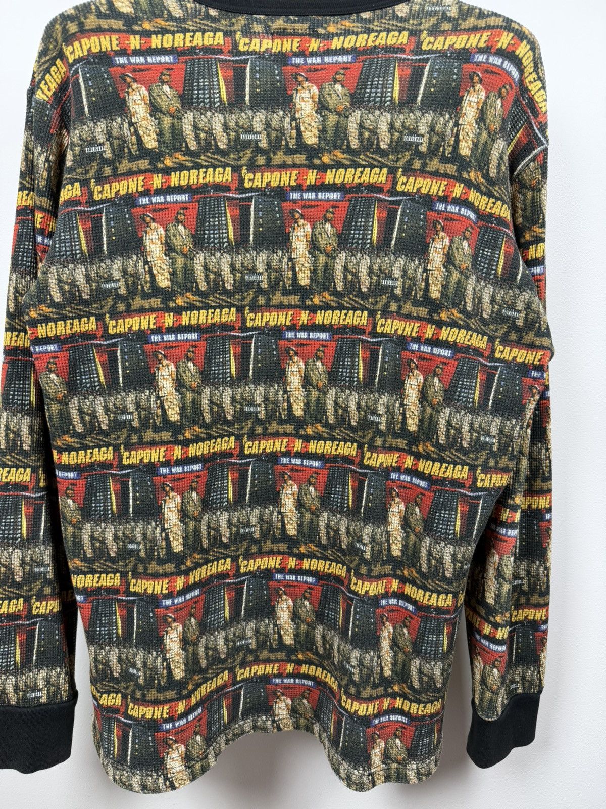Supreme Supreme War Report Waffle Thermal Sweatshirt Capone Noreaga Size US L / EU 52-54 / 3 - 7 Thumbnail