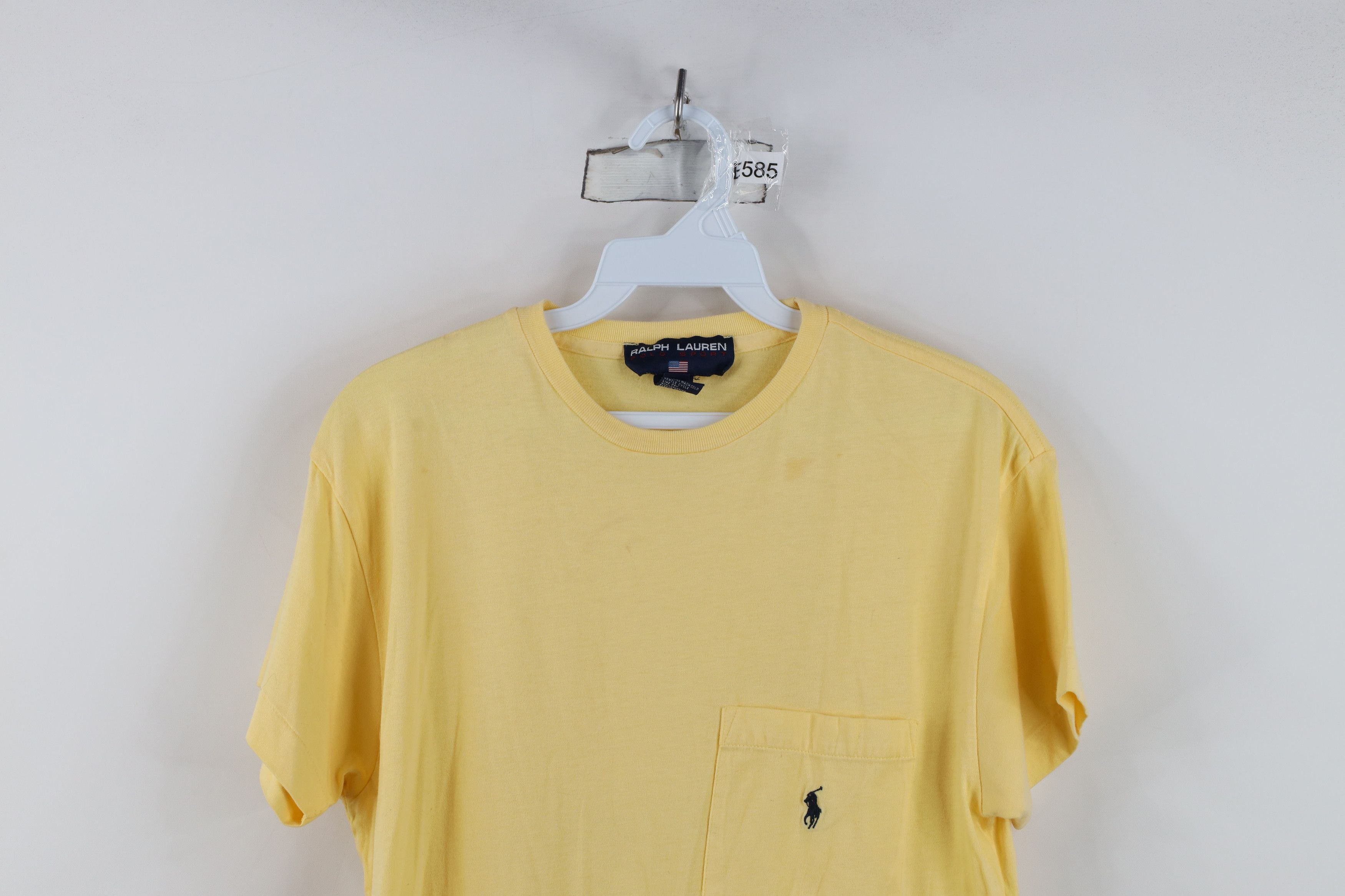 Ralph Lauren Vintage 90s Polo Sport Ralph Lauren Pocket T-Shirt Yellow Size US S / EU 44-46 / 1 - 2 Thumbnail