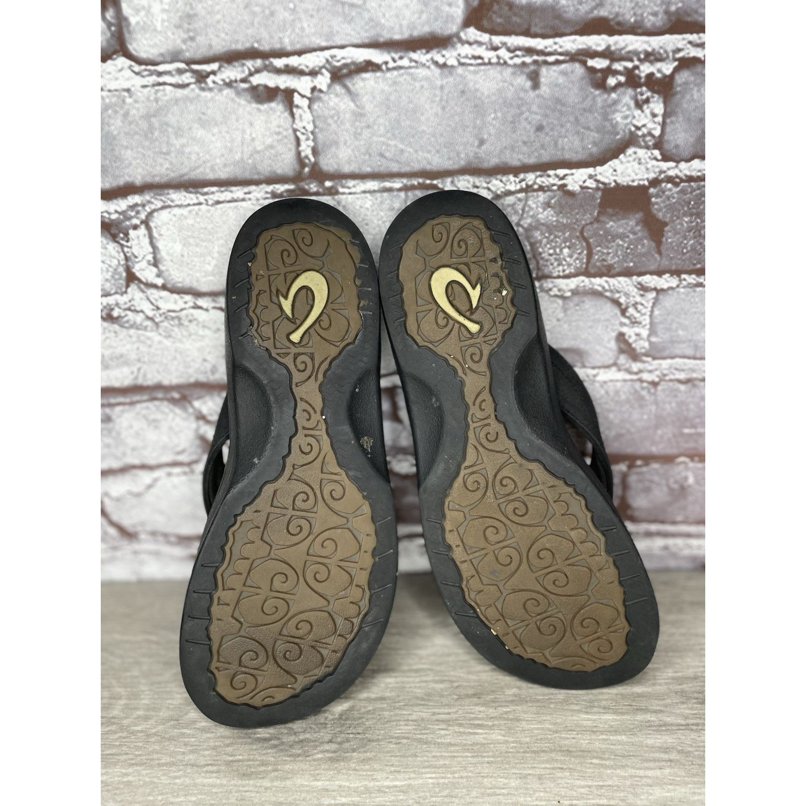 Olukai Olukai Ohana Black Synthetic Flip Flop Thong Beach Sandals W Size US 8 / IT 38 - 23 Thumbnail