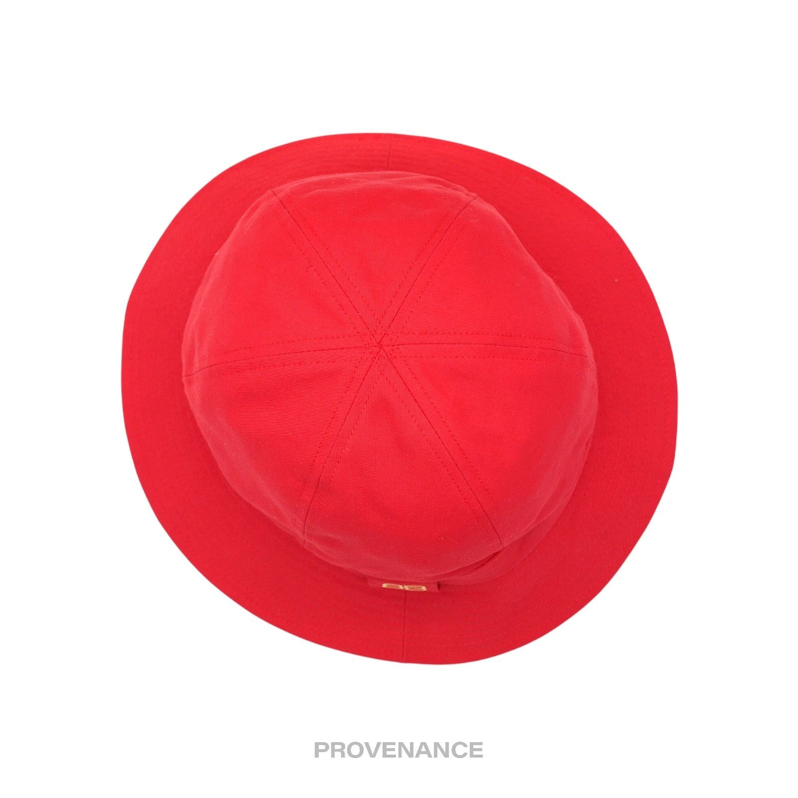 Balenciaga 🔴 Balenciaga BB Logo Embroidered Bucket Hat - Red M Size ONE SIZE - 3 Thumbnail