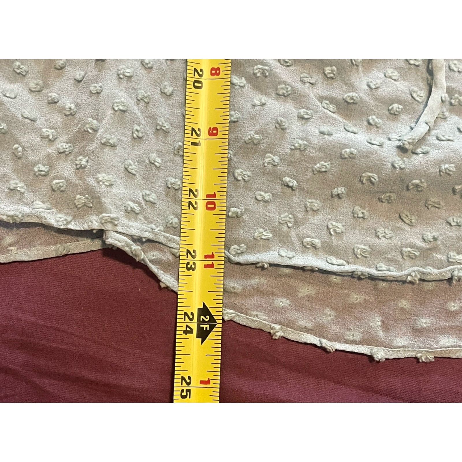 Alice + Olivia Alice + Olivia Blouse Women L Robins Egg Blue Polka Dot Pom Pom Silk Blend Balloon Sleeve Button Rhinestone Business Casual Party/Cocktail Size L / US 10 / IT 46 - 3 Thumbnail