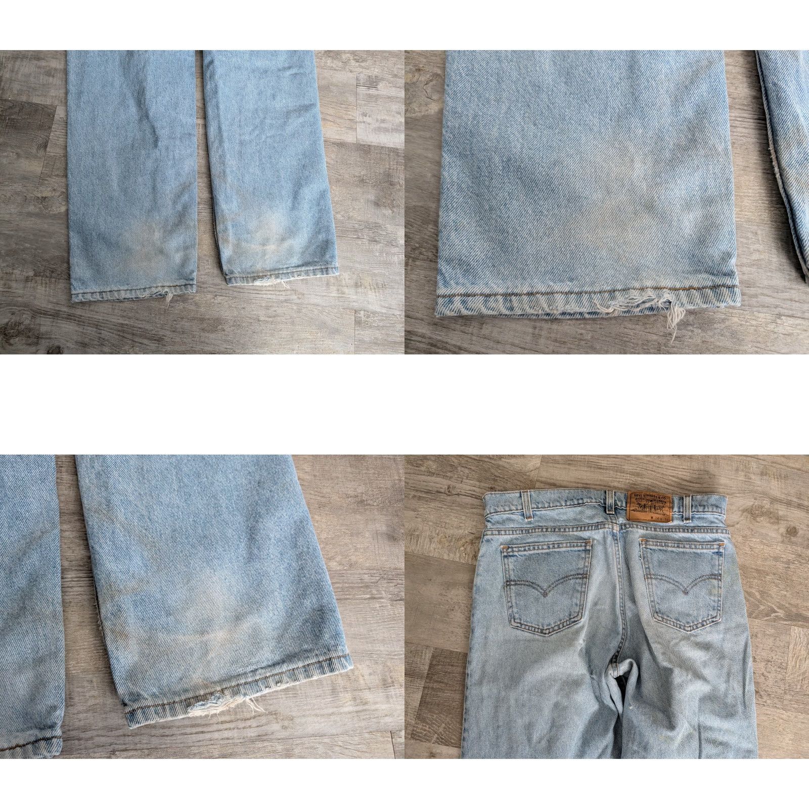 Levi's VINTAGE Levi's 553 Jeans Mens 34x32 Light Wash Distressed 90s White Tab USA Denim 5-Pocket Regular Spring Fall Winter Shoes? Size US 34 / EU 50 - 10 Thumbnail