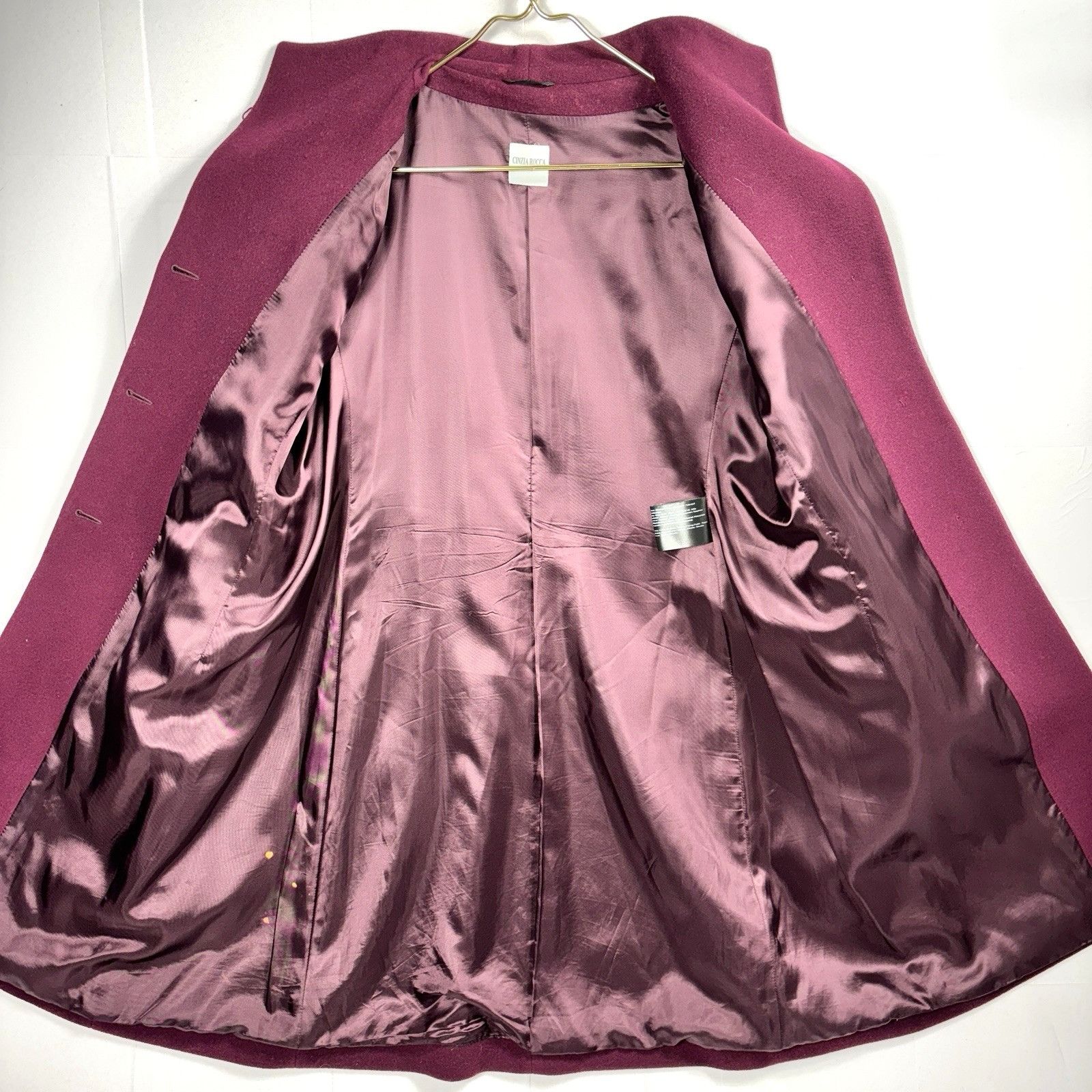 Cinzia Rocca Cinzia Rocca Due Womens Sz 16 Wool Cashmere Long Dress Coat Size XXL / US 16-18 / IT 52-54 - 6 Thumbnail