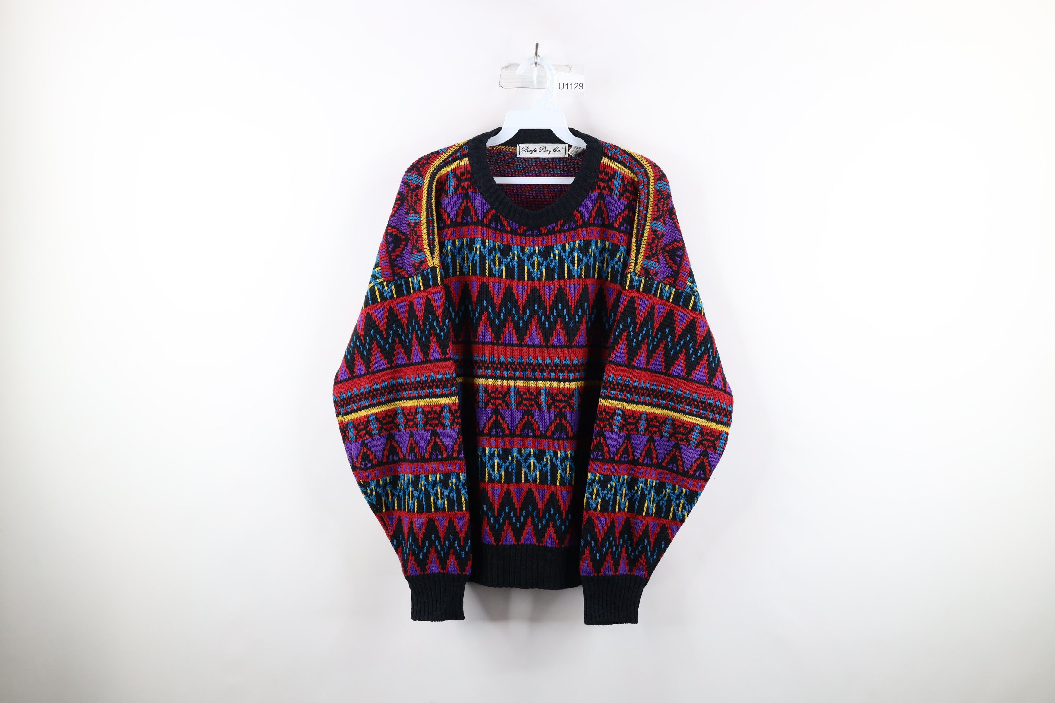 Image of Vintage 90's Coogi Style Rainbow Knit Cosby Dad Sweater, Men's (Size XL)