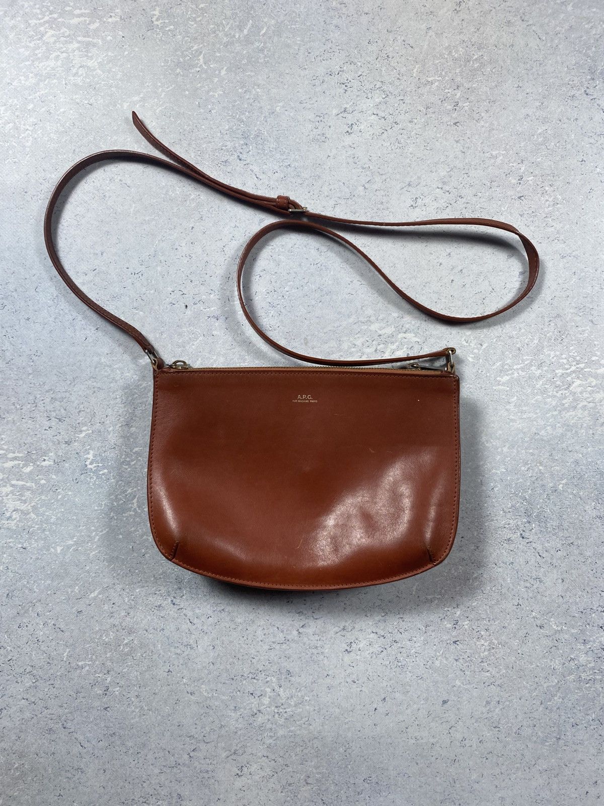 A.P.C. A.P.C. Rue Madame Paris Brown Leather Sarah Bag Size ONE SIZE - 1 Thumbnail