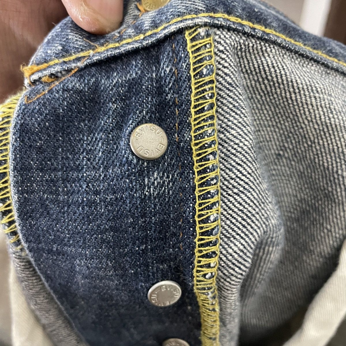 Evisu Vintage Evisu Distressed Redline Denim Jeans Size US 34 / EU 50 - 9 Thumbnail