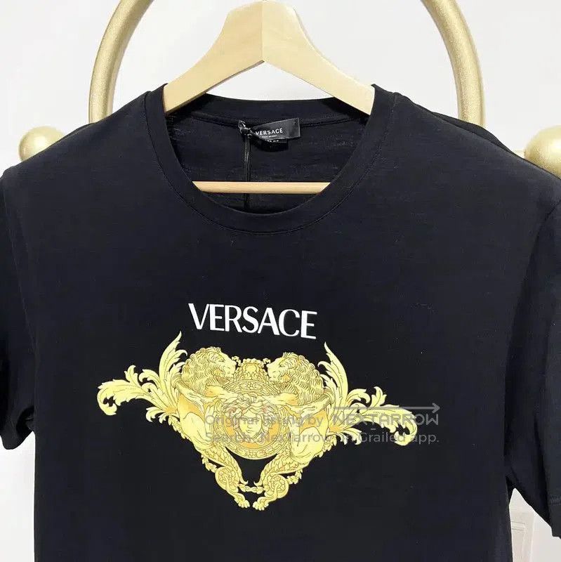 Versace Versace Black Cotton Short Sleeve T-Shirt . Size US XL / EU 56 / 4 - 2 Thumbnail