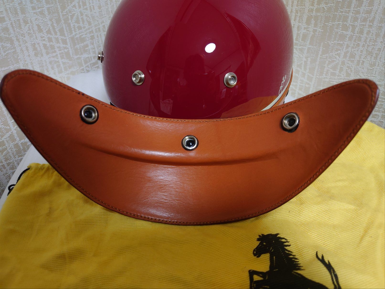 Ferrari Ferrari Schedoni Gruppo Motociclisti Vespa Helmet Vintage Size ONE SIZE - 4 Thumbnail