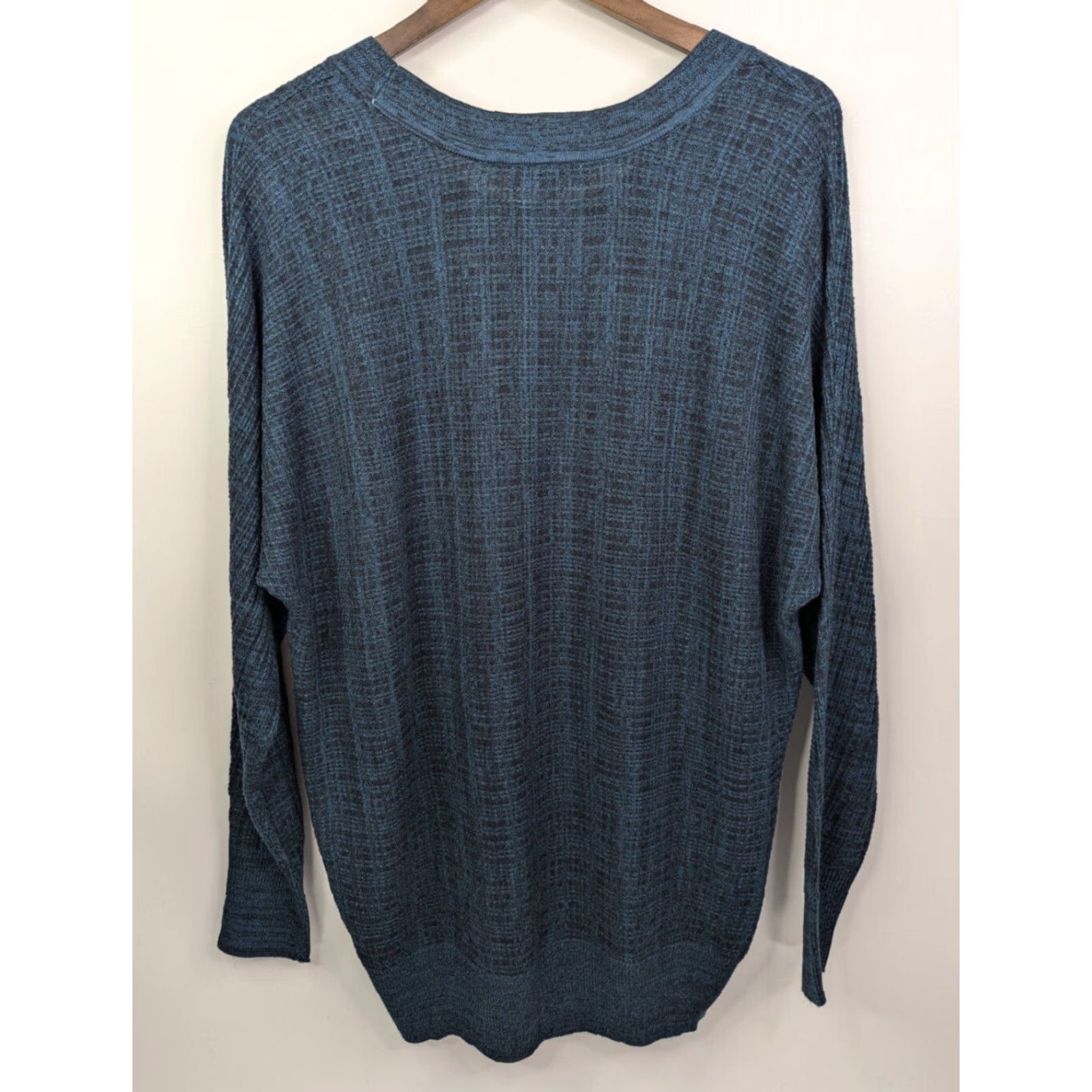 Vintage NWT Lane Bryant Sweater Womens 14/16 Darkwater Crew Long Sleeve Pullover Green Blue Knit Crew Neck Casual All Seasons Womens 14/16 Regular Size XL / US 12-14 / IT 48-50 - 3 Thumbnail