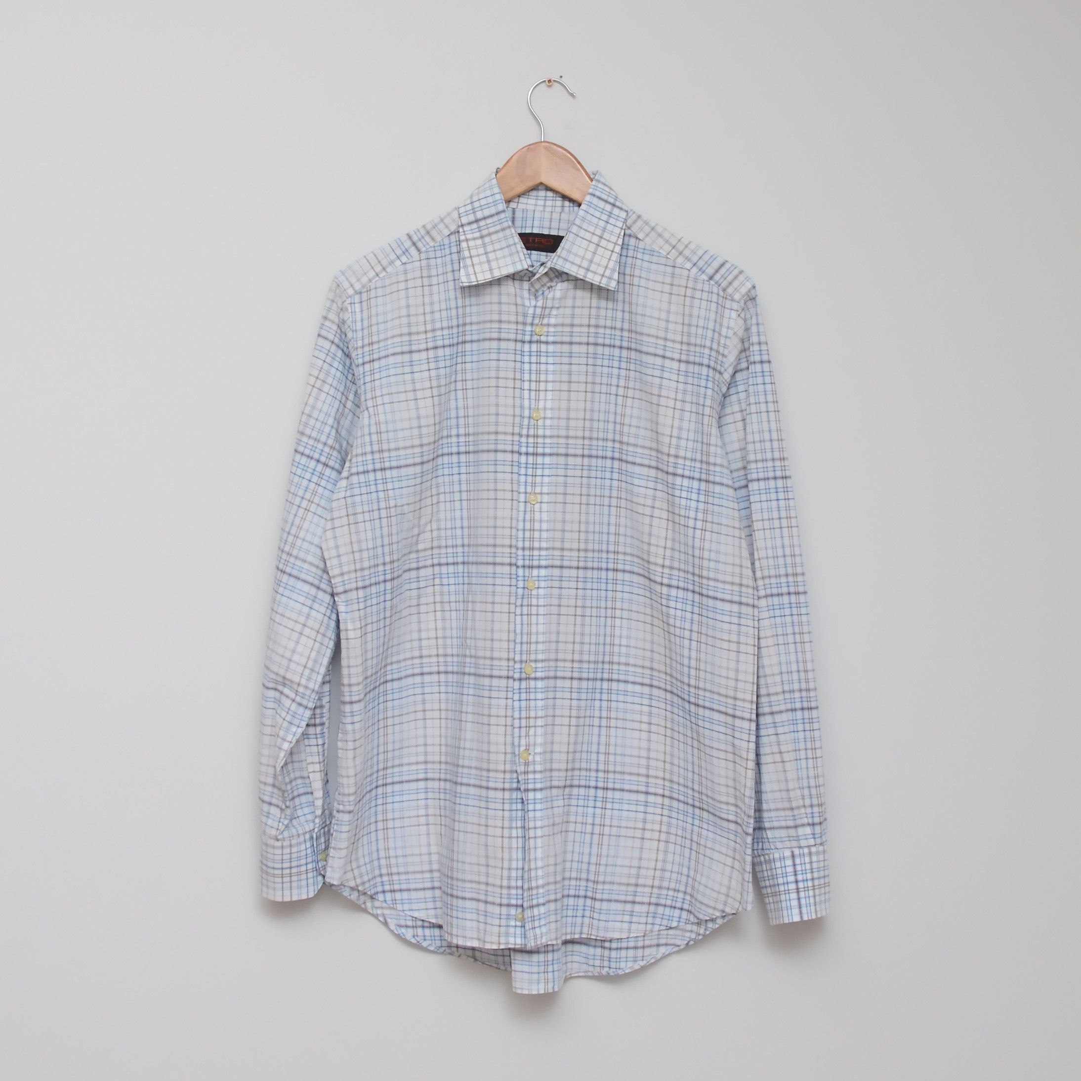 Etro Luxury Etro Men's Shirt Size 40 / M — Blue Check Size US M / EU 48-50 / 2 - 1 Thumbnail