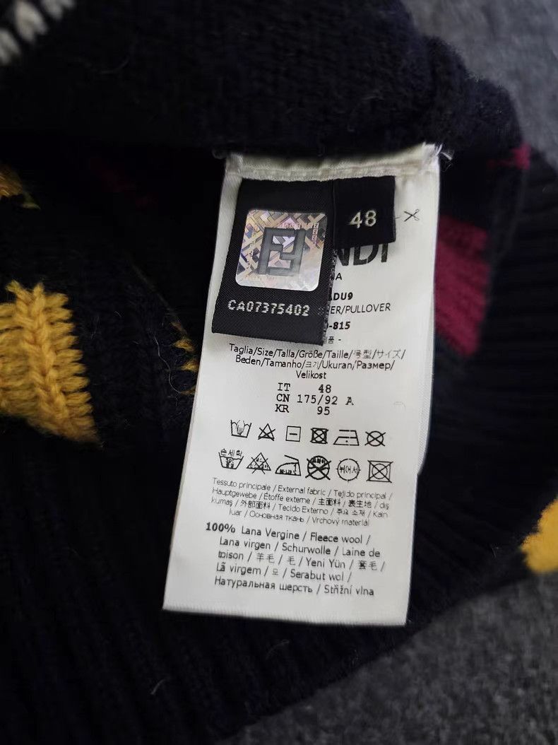 Fendi Fendi Men's Wool Sweater Size US L / EU 52-54 / 3 - 6 Thumbnail
