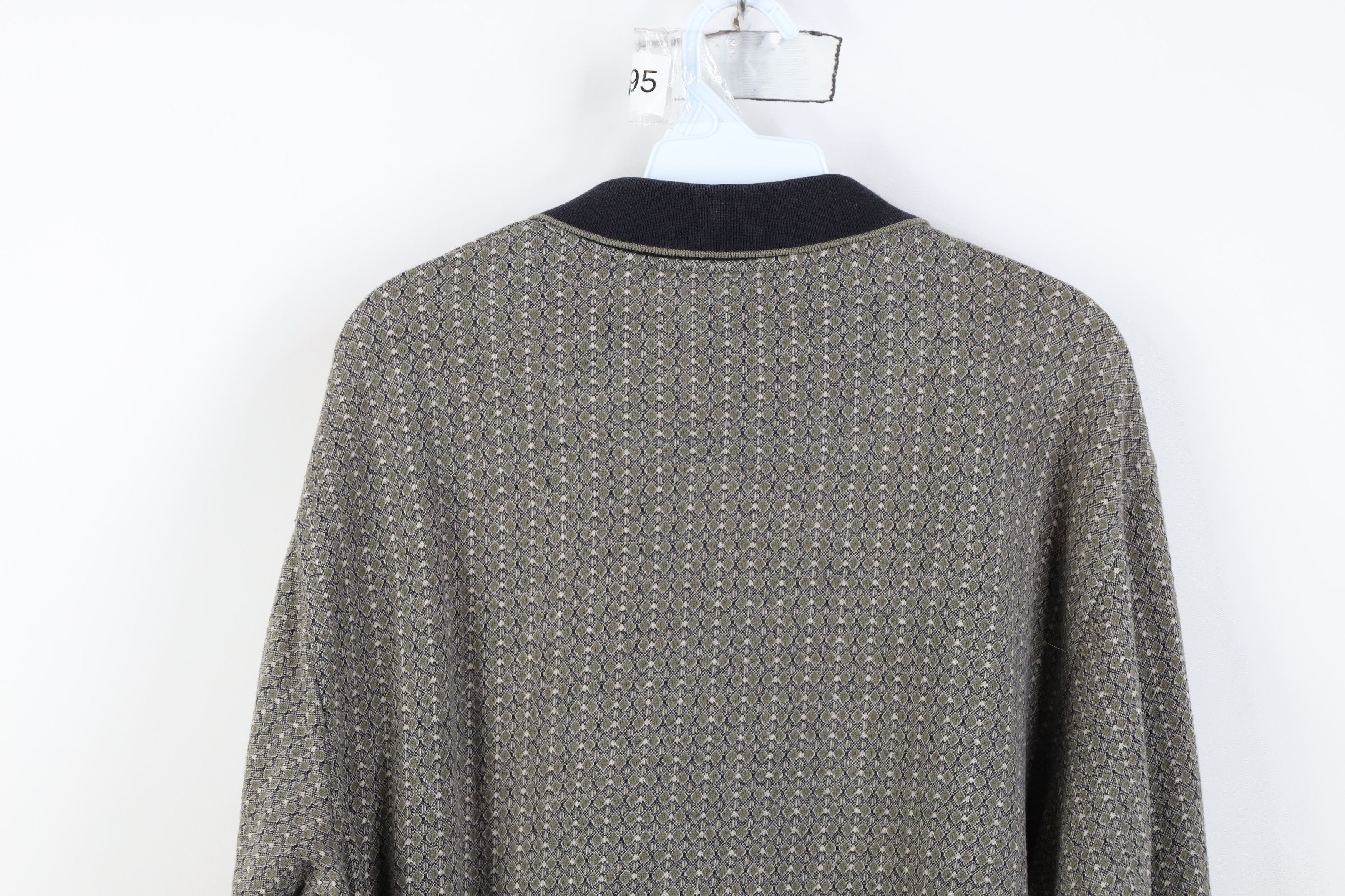Vintage Vintage 90s Streetwear Diamond Knit Collared Golf Polo Shirt Size US XL / EU 56 / 4 - 10 Thumbnail