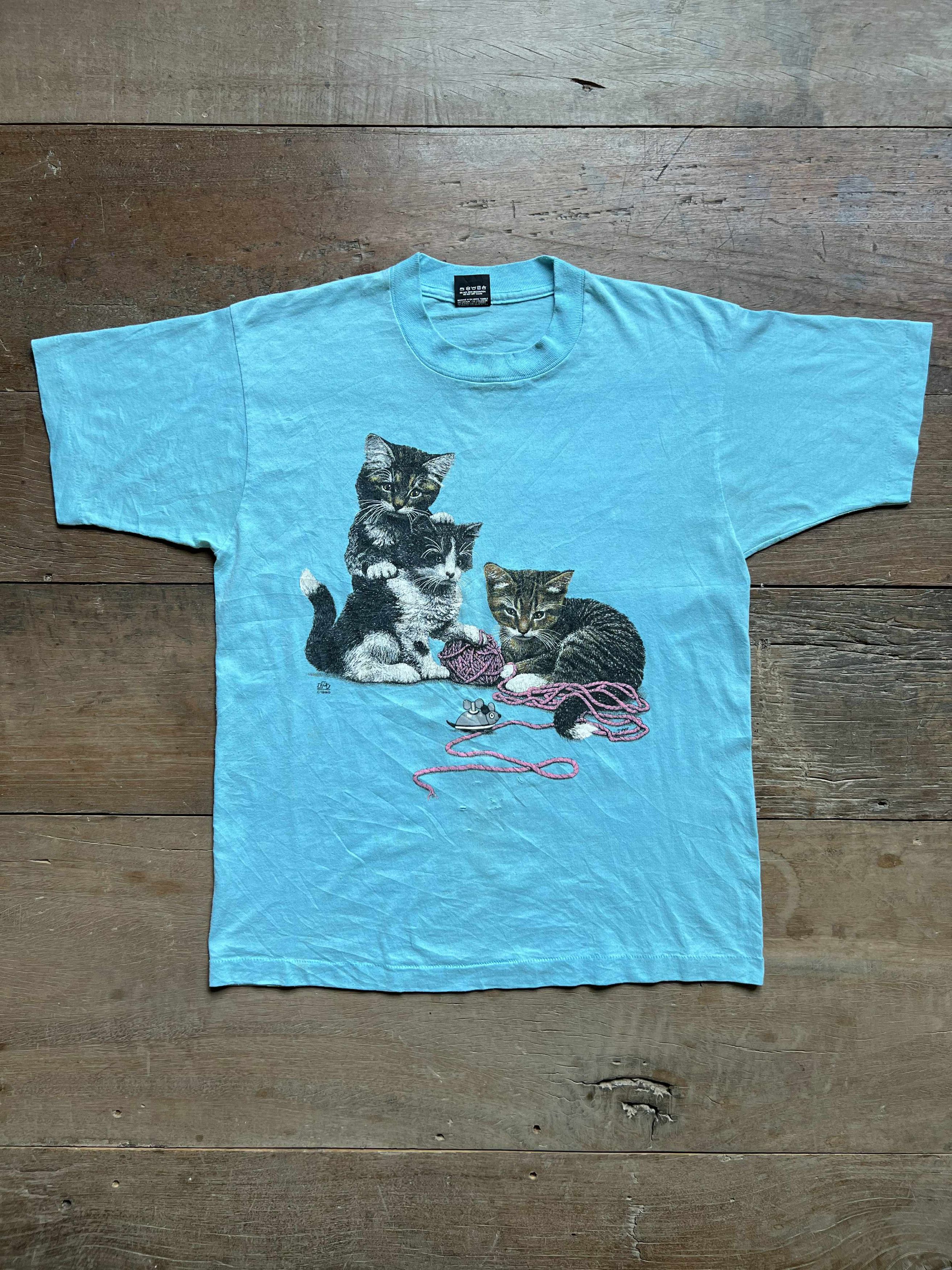 Vintage Vintage 1990 LSJ Sportswear “Kittens & Yarn” T-Shirt Size US L / EU 52-54 / 3 - 1 Thumbnail