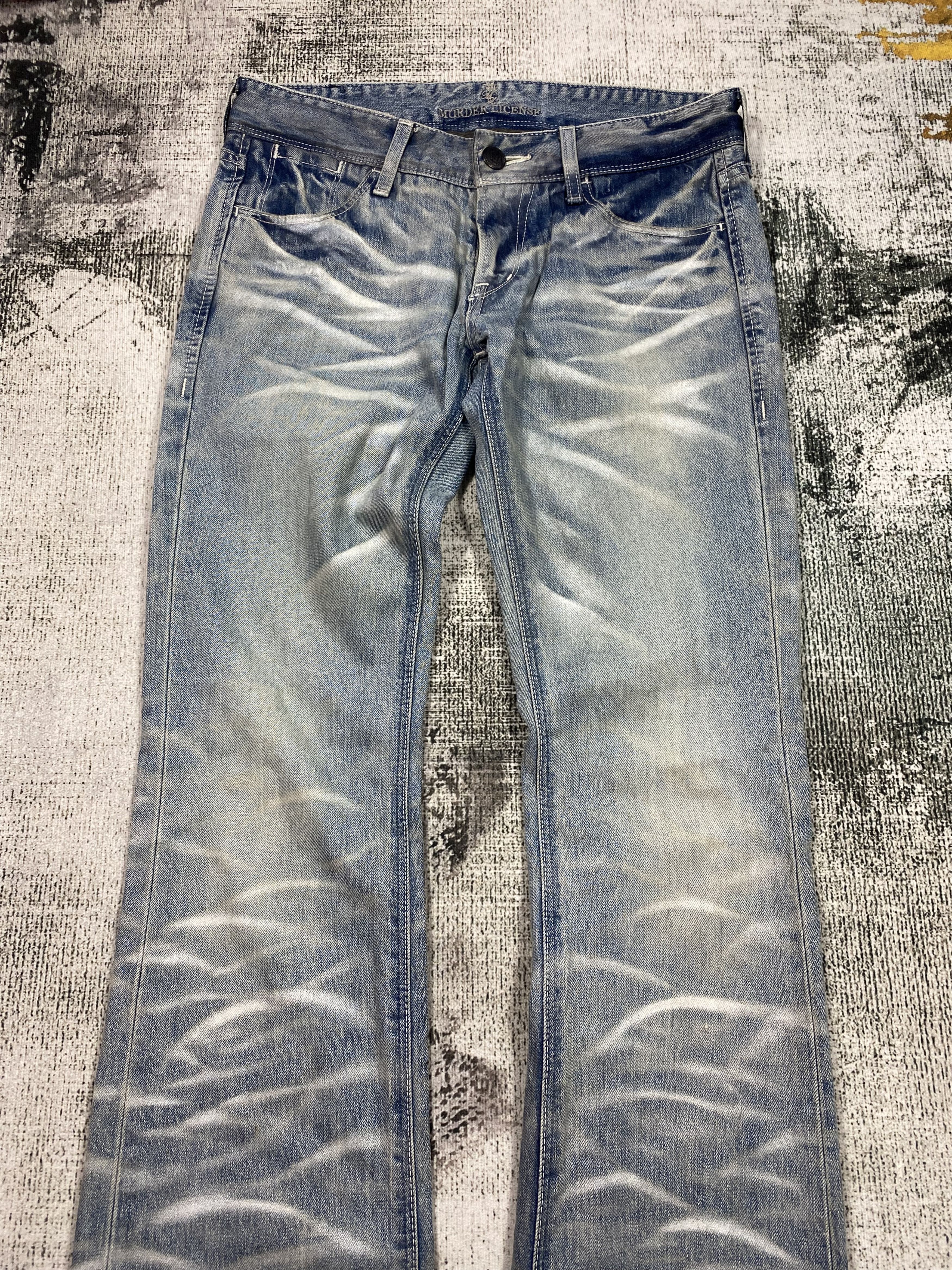 Japanese Brand RARE🔥Japanese Flare Bootcut Honeycomb Faded Low Rise Size US 32 / EU 48 - 7 Thumbnail
