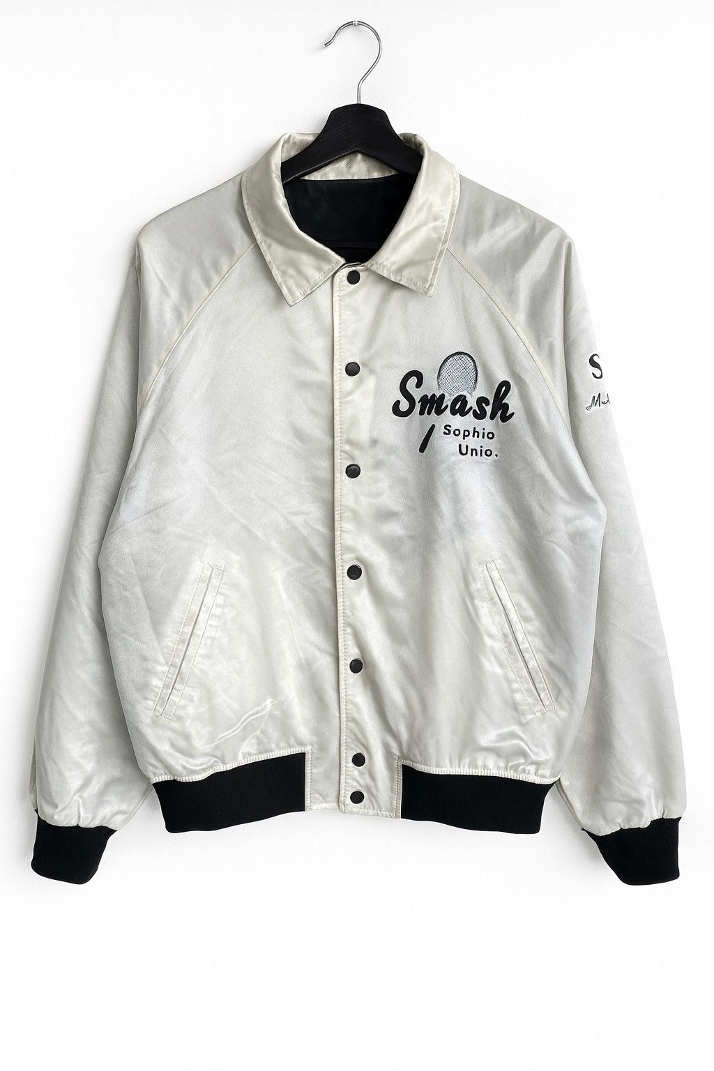 Vintage Vintage 80s Village Stone Reversible Varsity Bomber Jacket Size US L / EU 52-54 / 3 - 2 Thumbnail