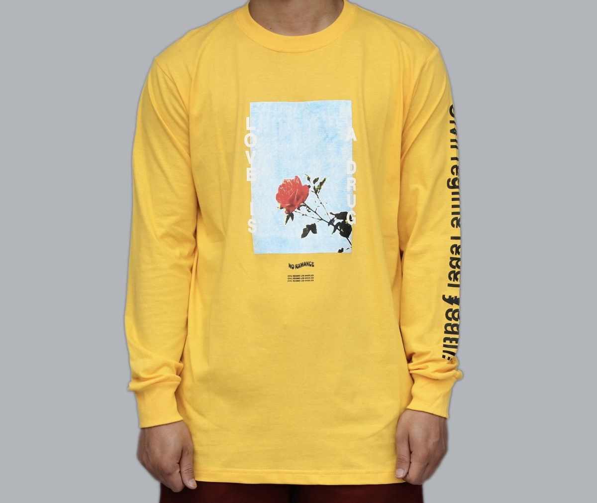 Civil Regime Civil Regime Golden Yellow ‘Love Is A Drug’ Long Sleeve Tee Size US S / EU 44-46 / 1 - 1 Thumbnail