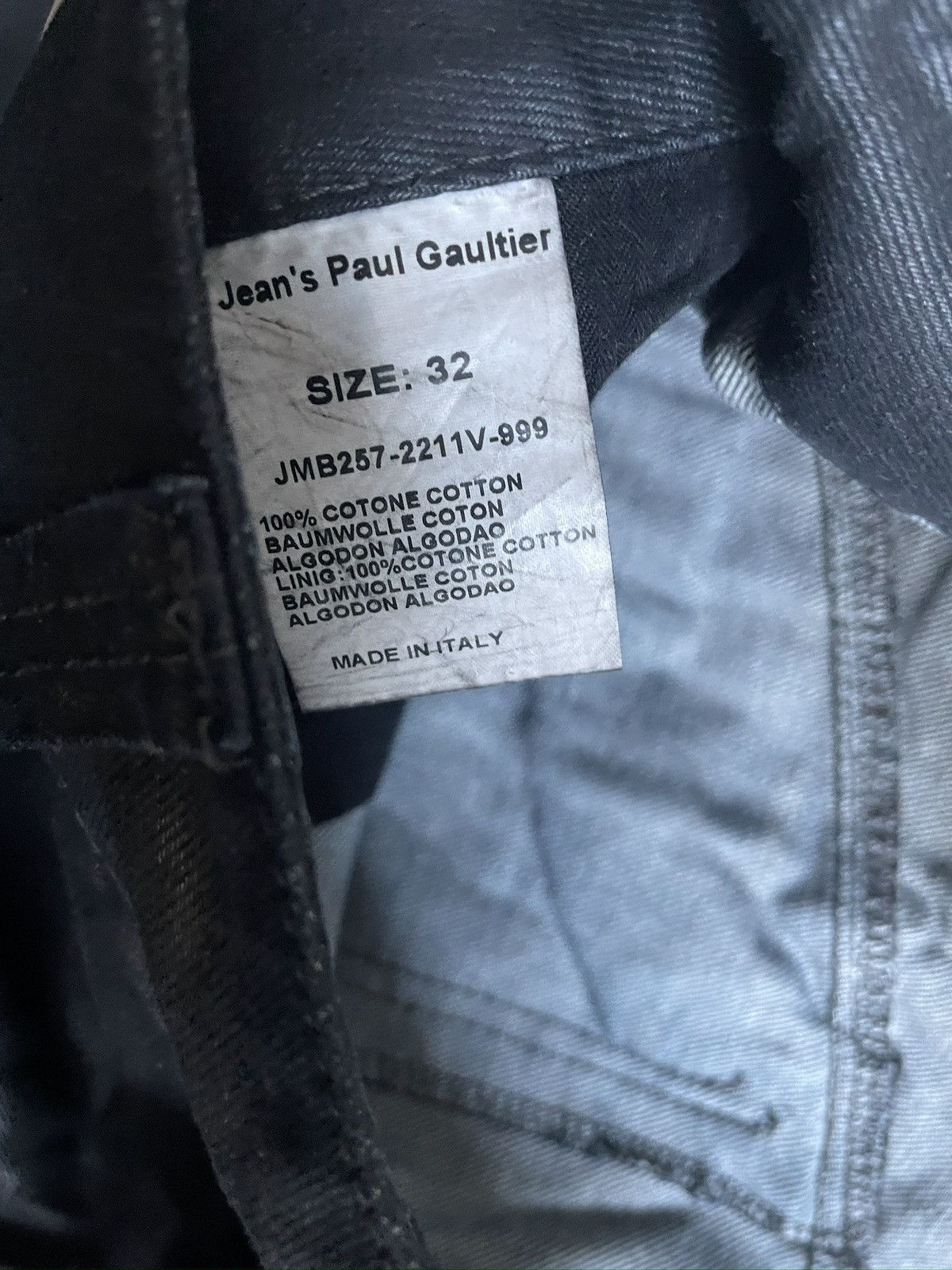 Vintage Jean Paul Gaultier Black Waxed Biker Jeans