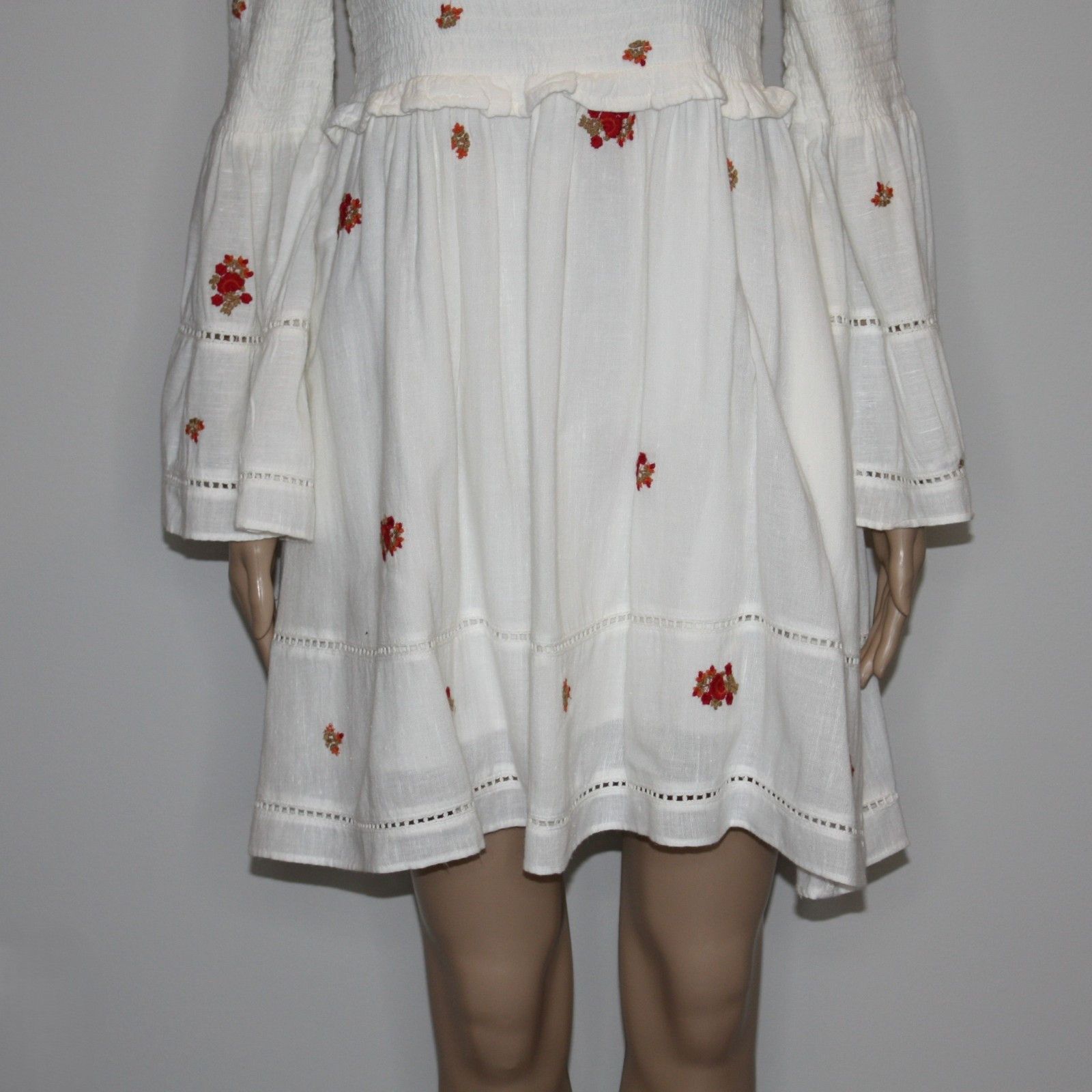 Free People Counting Daisies Embroidered Off the Shoulder Dress $148 Size M / US 6-8 / IT 42-44 - 6 Thumbnail