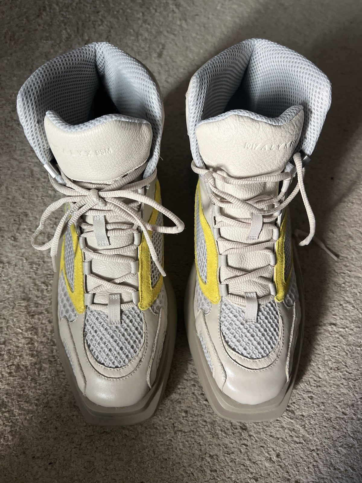 1017 Alyx 9SM Mono Hiking Sneakers Beige/Yellow