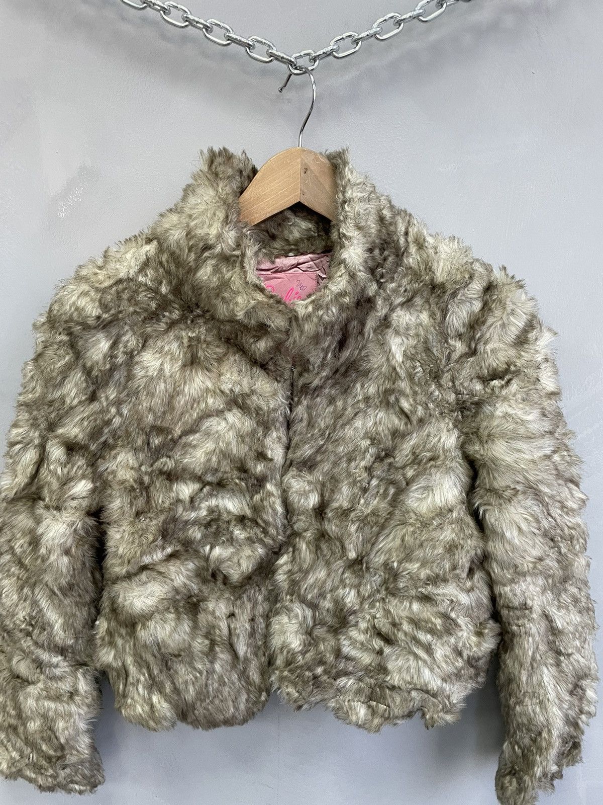 Le Grande Bleu (L.G.B.) RARE vintage faux fur BARBIE CROPPED coat jacket Y2K Size M / US 6-8 / IT 42-44 - 2 Thumbnail