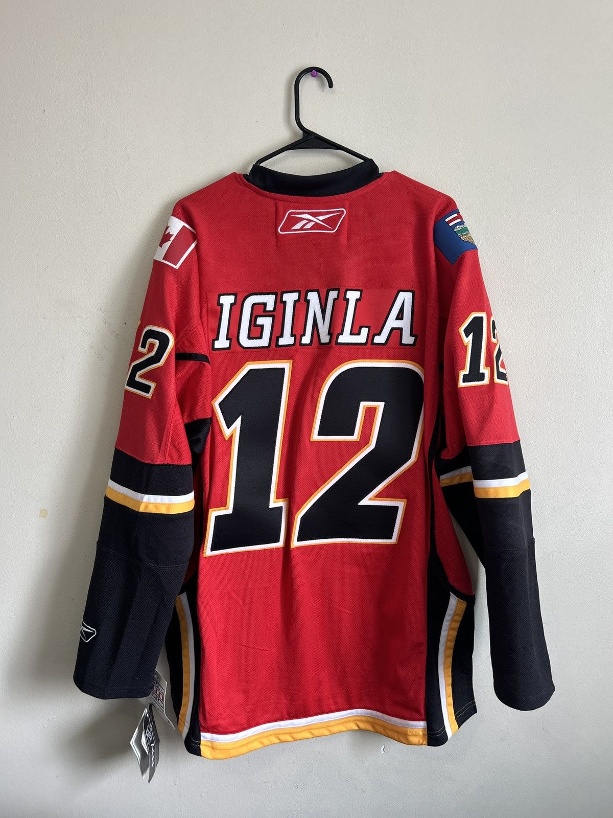 NHL × Reebok Reebok Calgary Flames Jerome Iginla NHL Jersey Size US XL / EU 56 / 4 - 2 Thumbnail