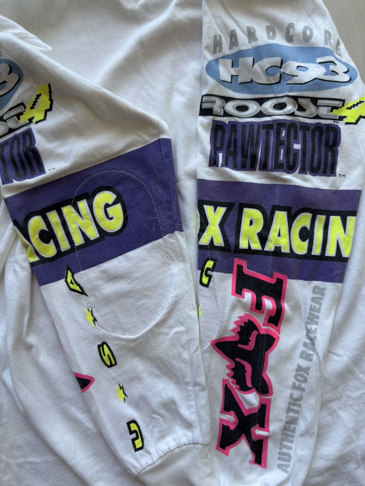 Fox Racing 90s Fox Racing Hardcore USA HC93 1993 Race Motocross Shirt Size US XL / EU 56 / 4 - 5 Thumbnail