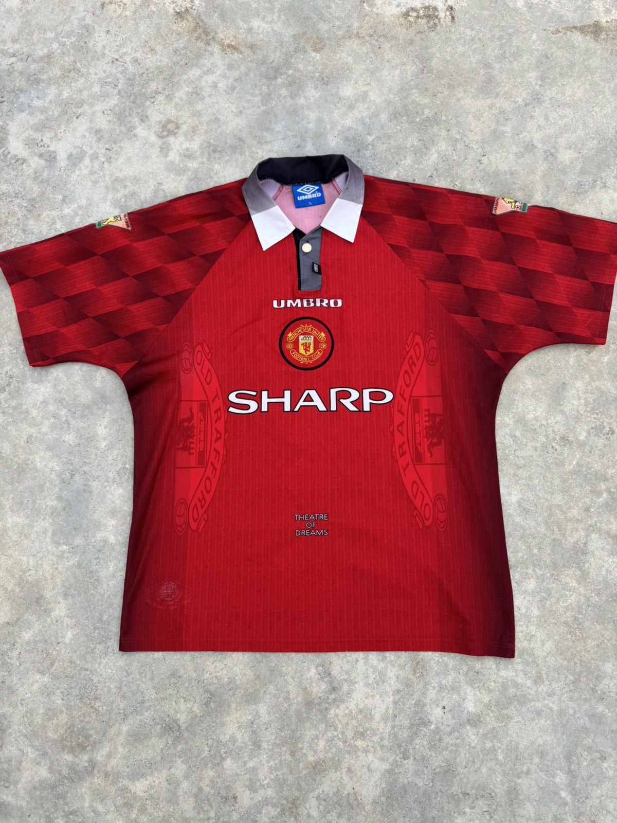 Umbro Manchester United Beckham 1995-1996 Home Jersey Vintage Size US XL / EU 56 / 4 - 1 Thumbnail