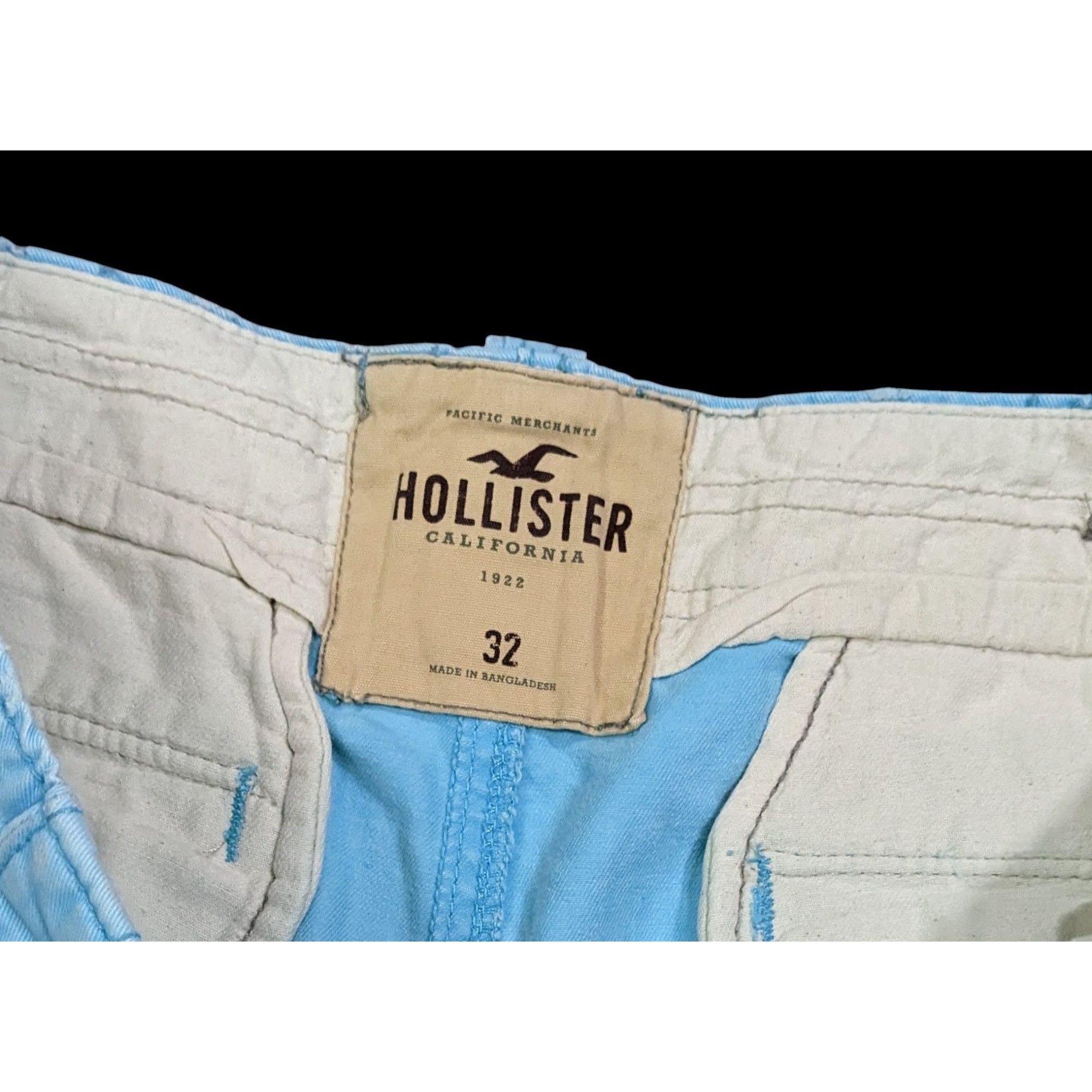 Hollister Preppy Light Blue Summer Shorts by Hollister Size US 32 / EU 48 - 3 Thumbnail