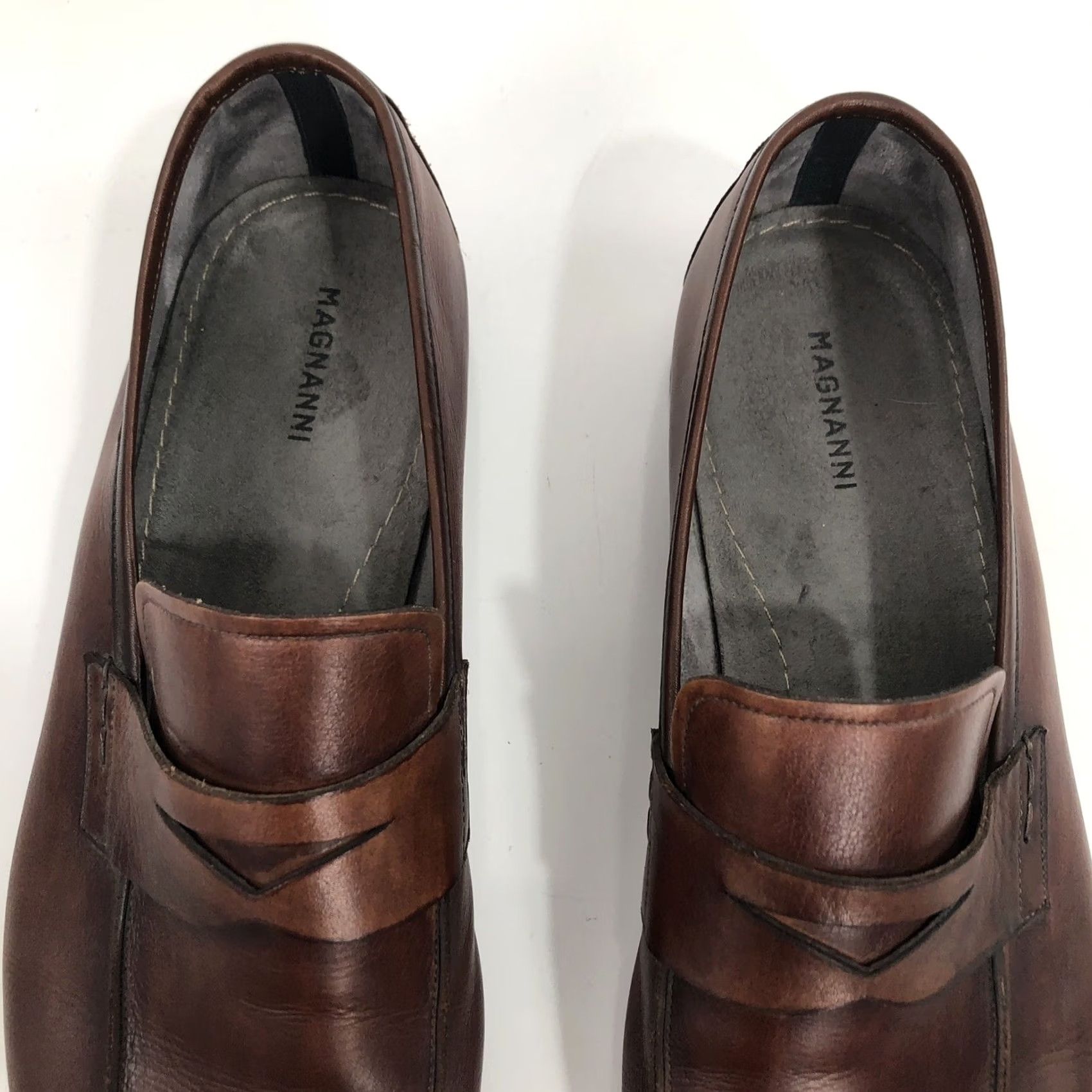 Magnanni Magnanni Mens 14 M Reddish Brown Loafers Mens Casual Leather Upper Loafer Shoes Magnanni Moccasin Style Men’s 14 M Brown Size US 14 / EU 47 - 3 Thumbnail
