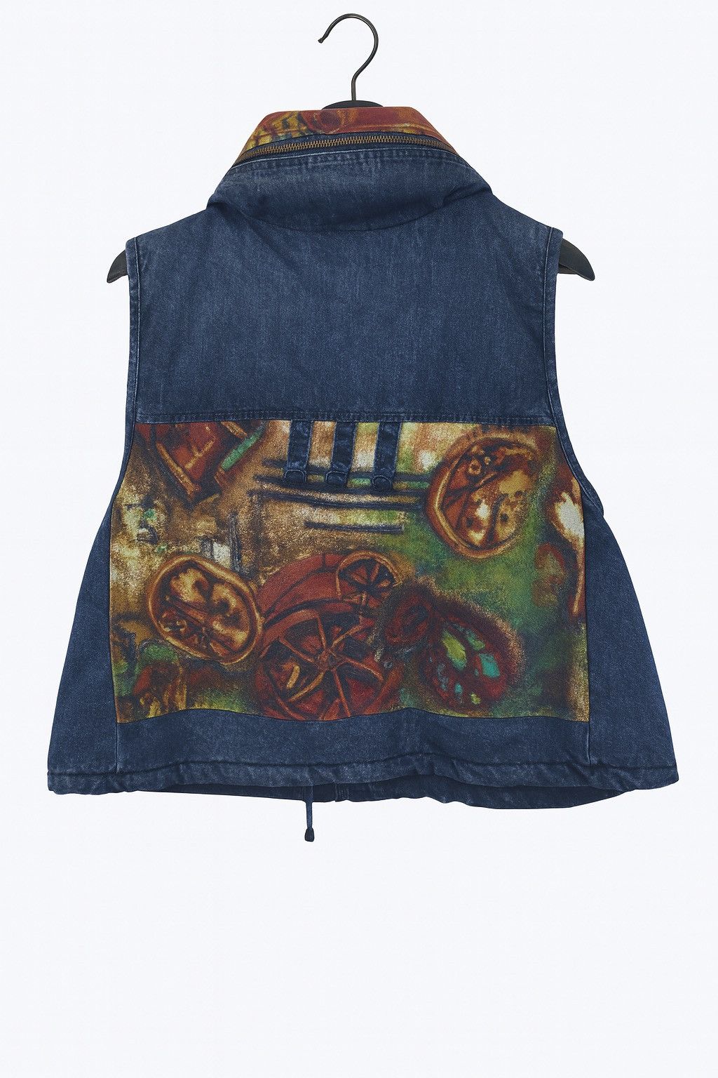 Japanese Brand Vintage Asian-Inspired Denim Patchwork Vest – Artistic Size US M / EU 48-50 / 2 - 2 Thumbnail