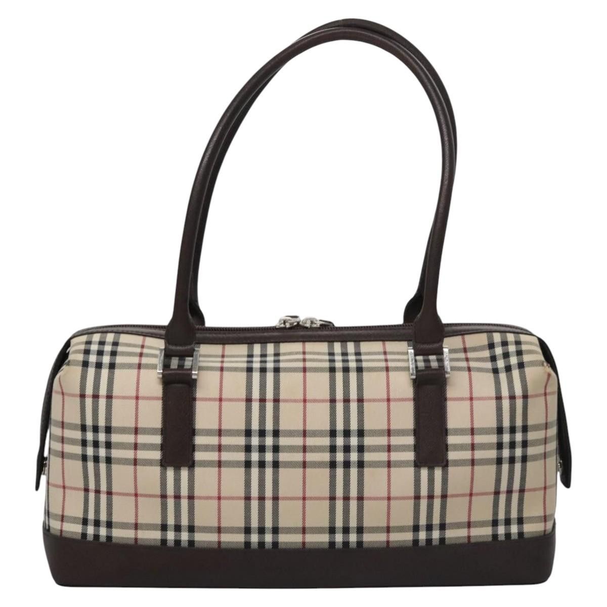 Burberry Nova Check Beige Canvas Handbag (Pre-Owned) Size ONE SIZE - 1 Thumbnail