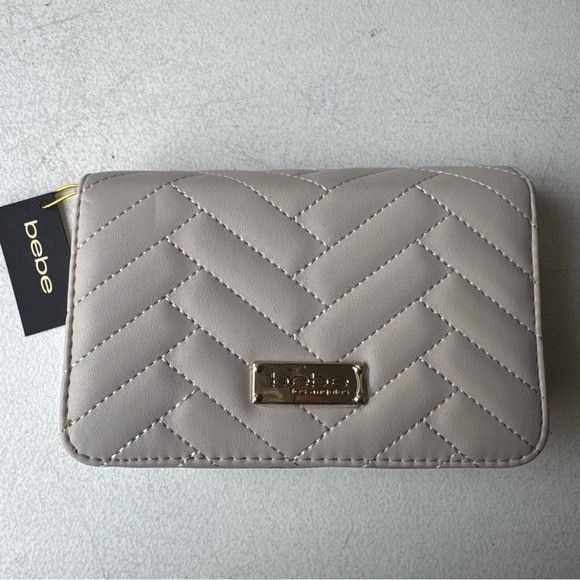 Bebe NWT BEBE SOPHIA CROSSBODY SMALL CHALK Size ONE SIZE - 1 Thumbnail