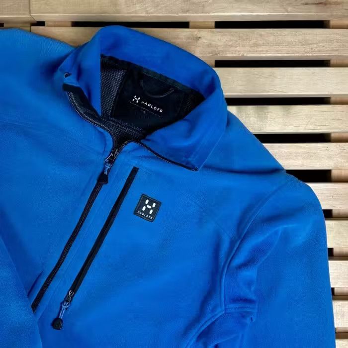 Haglofs Mens Fleece Bomber Jacket Haglofs Size XL Blue Windstoper Size US XL / EU 56 / 4 - 2 Thumbnail