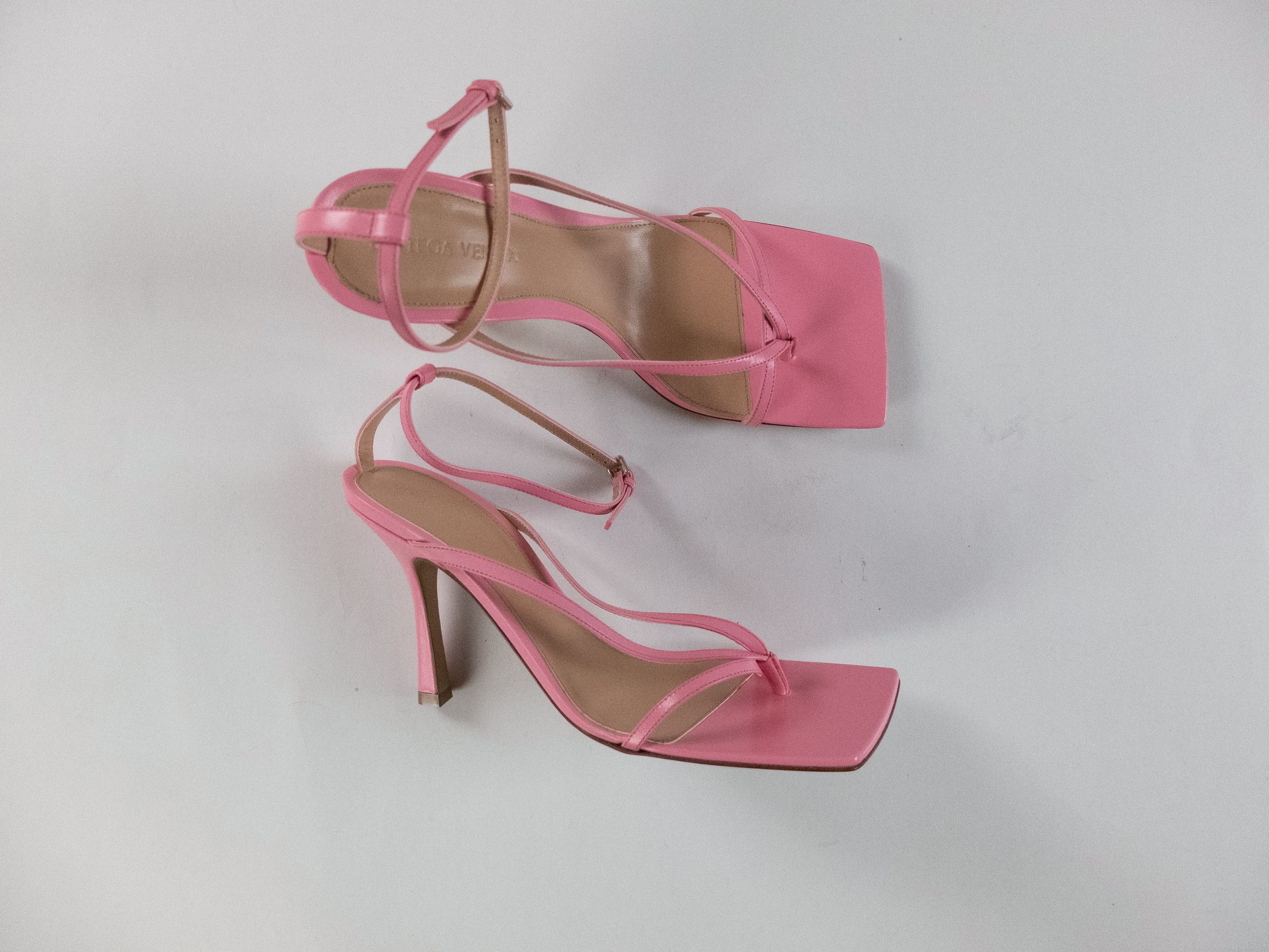 Bottega Veneta BOTTEGA VENETA Stretch blossom pink leather sandals 9.5 39.5 Size US 9.5 / IT 39.5 - 3 Thumbnail