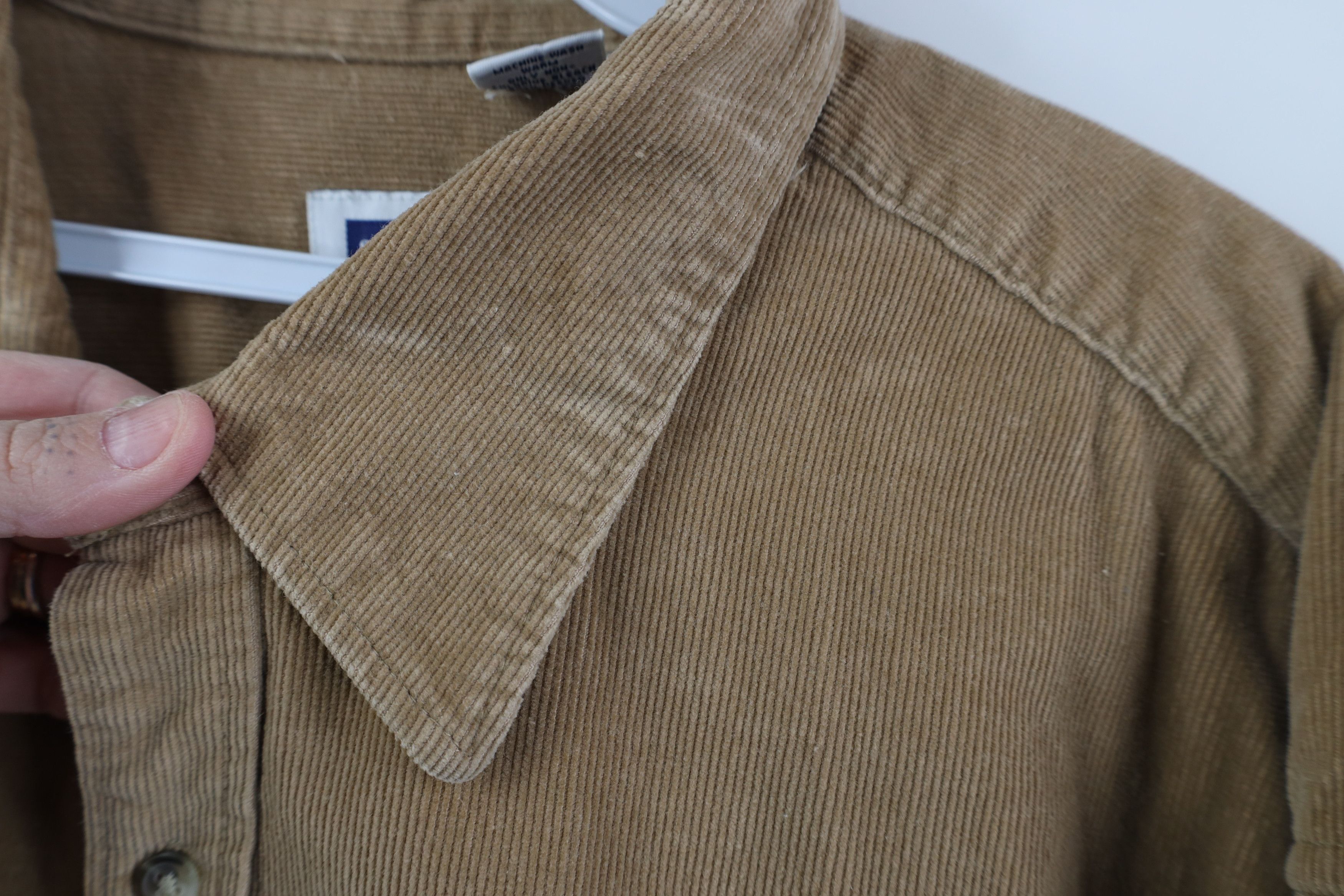 Gap Vintage 90s Y2K Gap Corduroy Collared Button Shirt Beige Tan Size US XXL / EU 58 / 5 - 4 Thumbnail