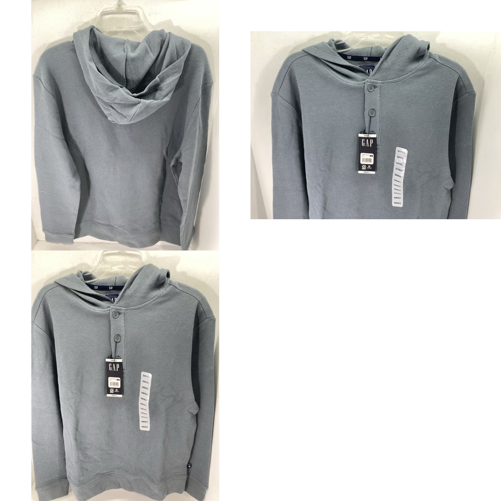 Gap VINTAGE Gap Waffle Henley Hoodie Shirt Men Size S Gray Long Sleeve Pullover NWT Size US S / EU 44-46 / 1 - 9 Thumbnail