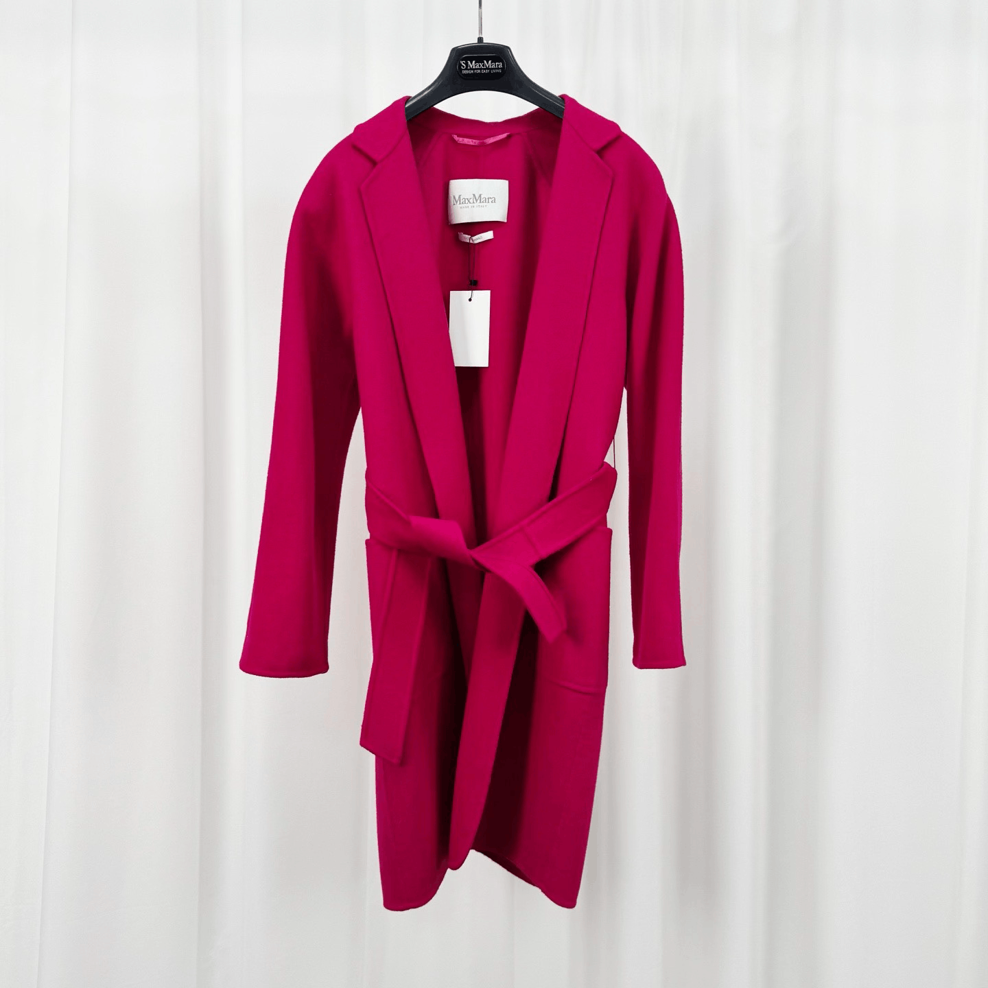 Max Mara Maxmara Rose Pink Cashmere Bathrobe Coat Size XS / US 0-2 / IT 36-38 - 1 Thumbnail
